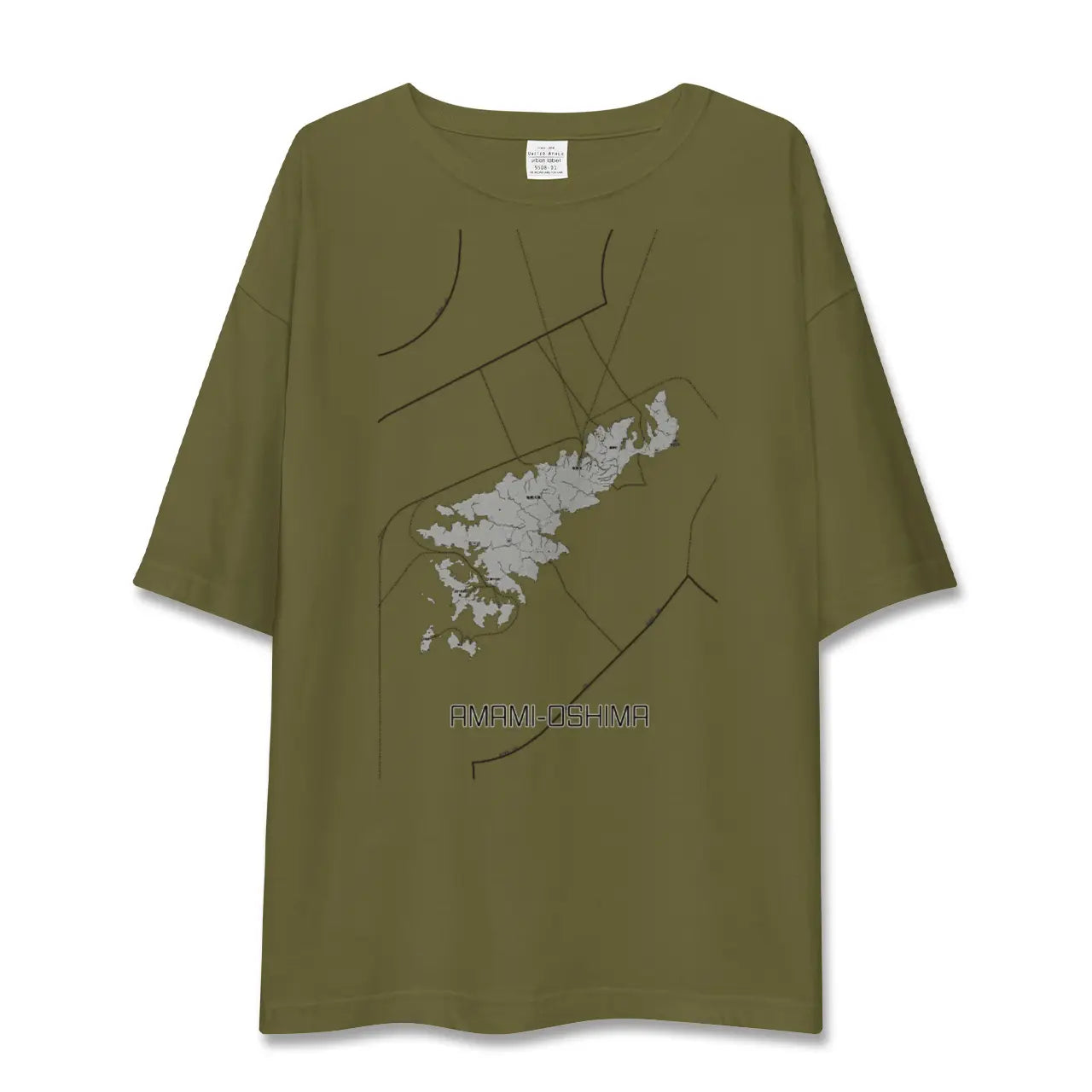 【奄美大島(鹿児島県)】地図柄ビッグシルエットTシャツ