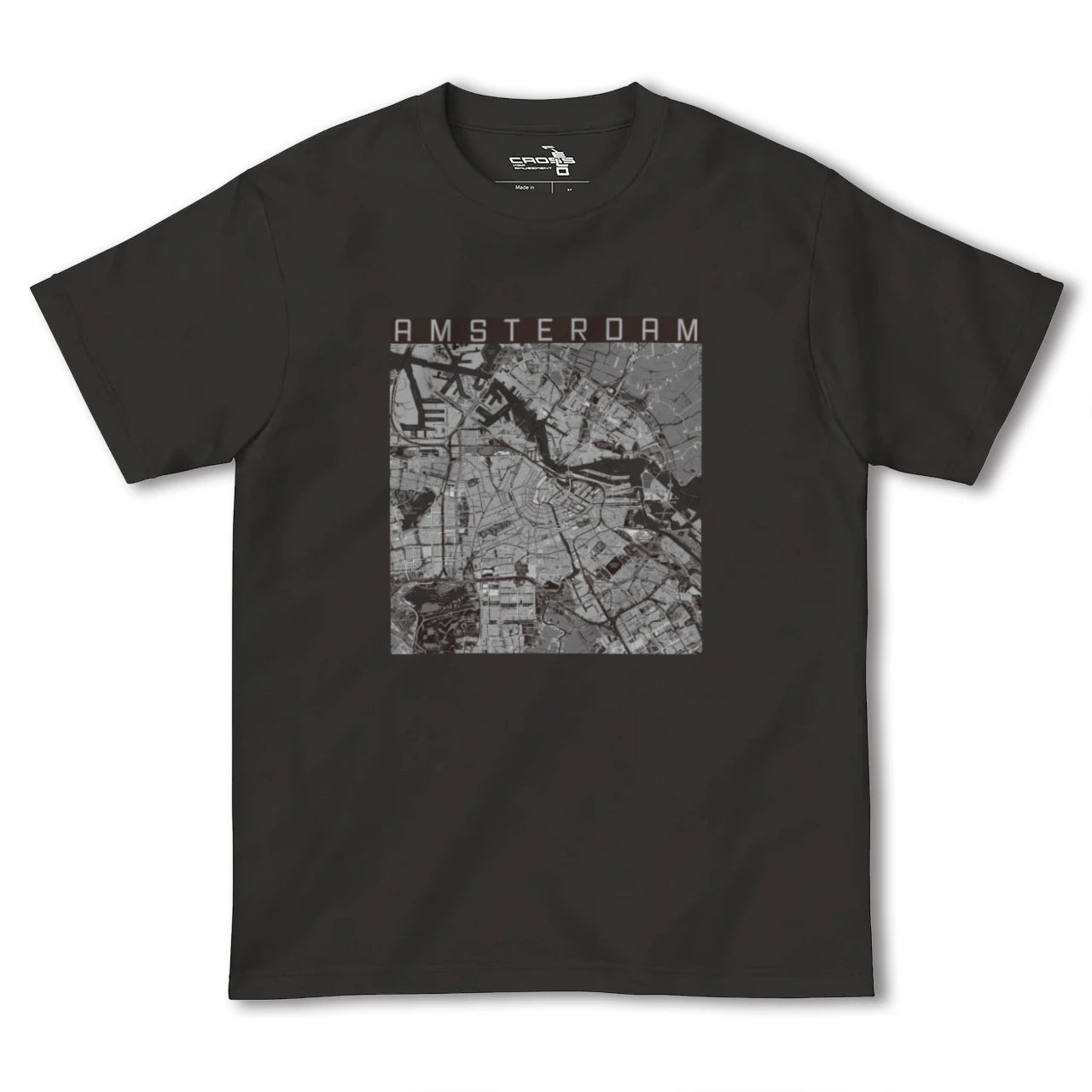 【アムステルダム(オランダ)】地図柄ヘビーウェイトTシャツ