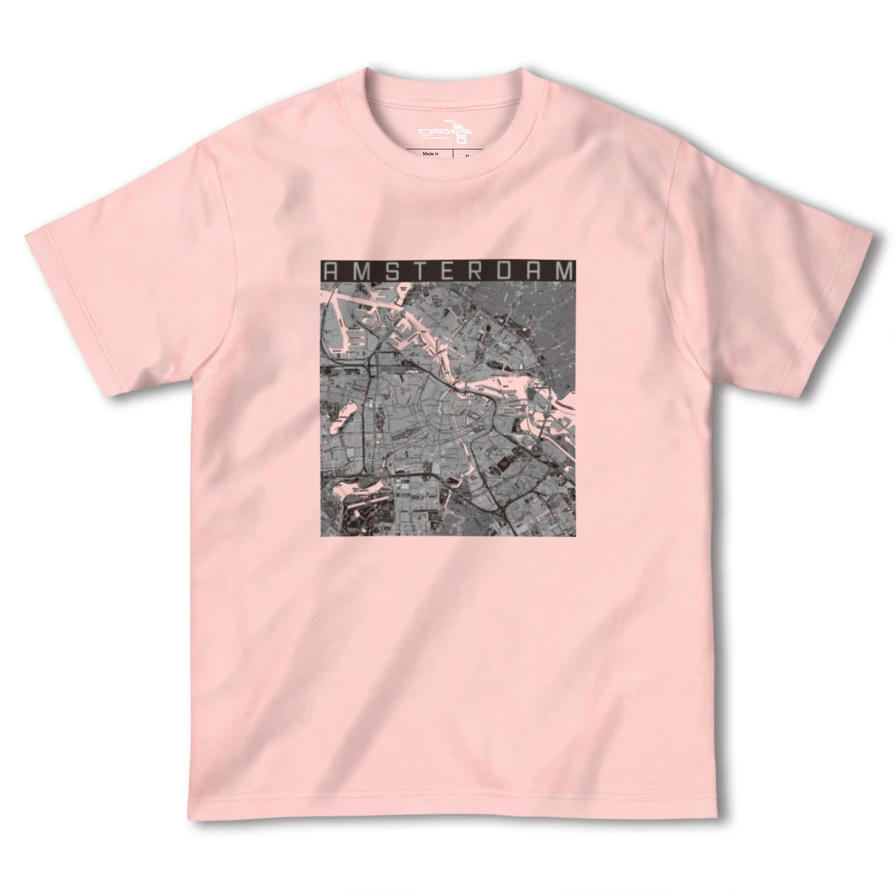 【アムステルダム(オランダ)】地図柄ヘビーウェイトTシャツ