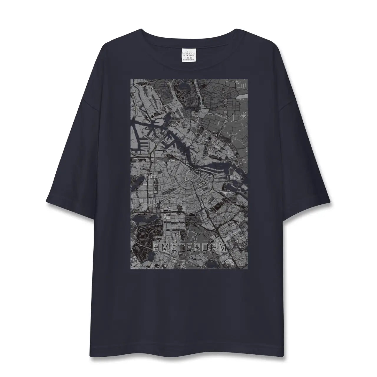 【アムステルダム(オランダ)】地図柄ビッグシルエットTシャツ