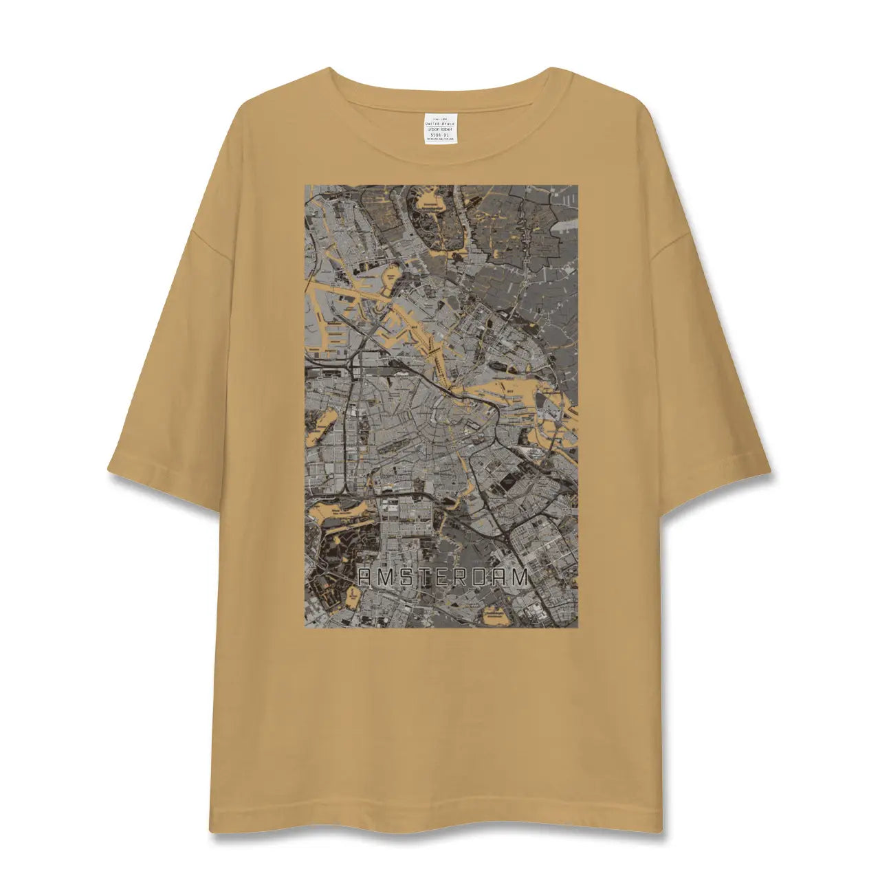 【アムステルダム(オランダ)】地図柄ビッグシルエットTシャツ