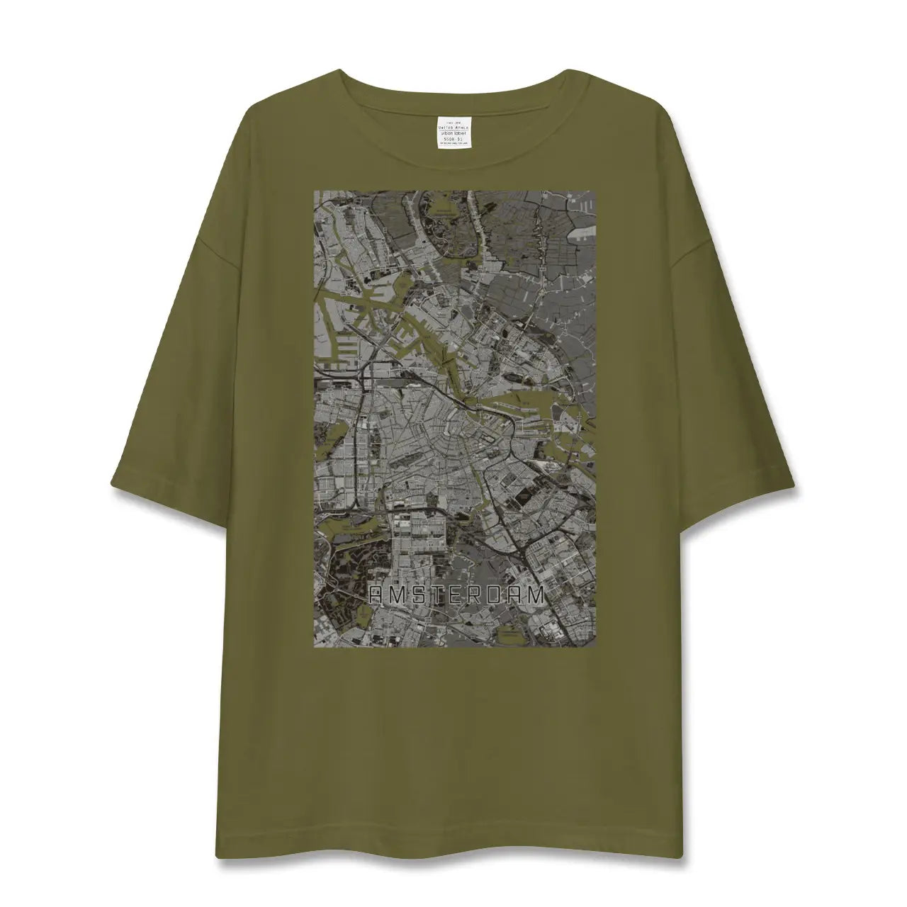 【アムステルダム(オランダ)】地図柄ビッグシルエットTシャツ