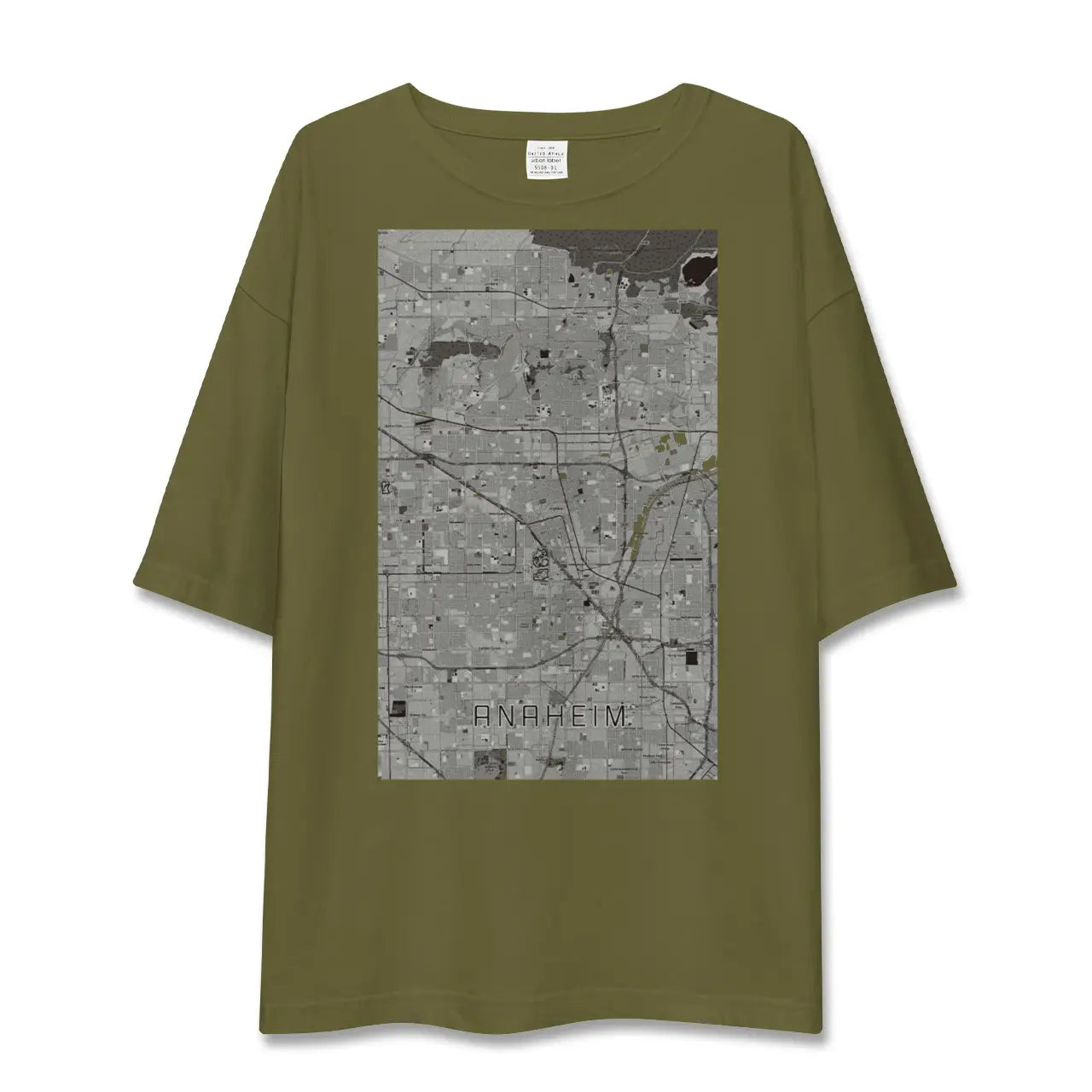【アナハイム(アメリカ)】地図柄ビッグシルエットTシャツ