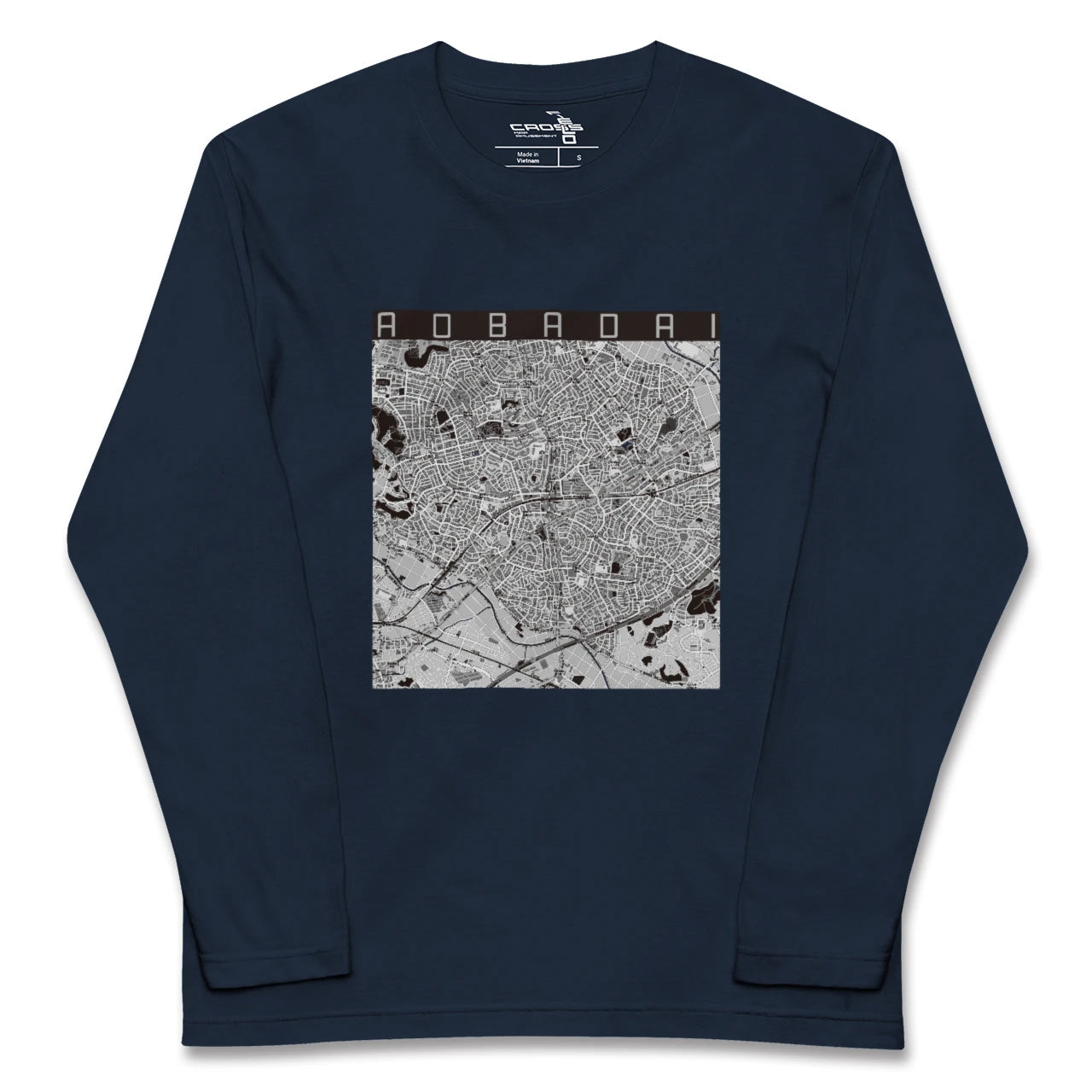 【青葉台(神奈川県)】地図柄ロングスリーブTシャツ