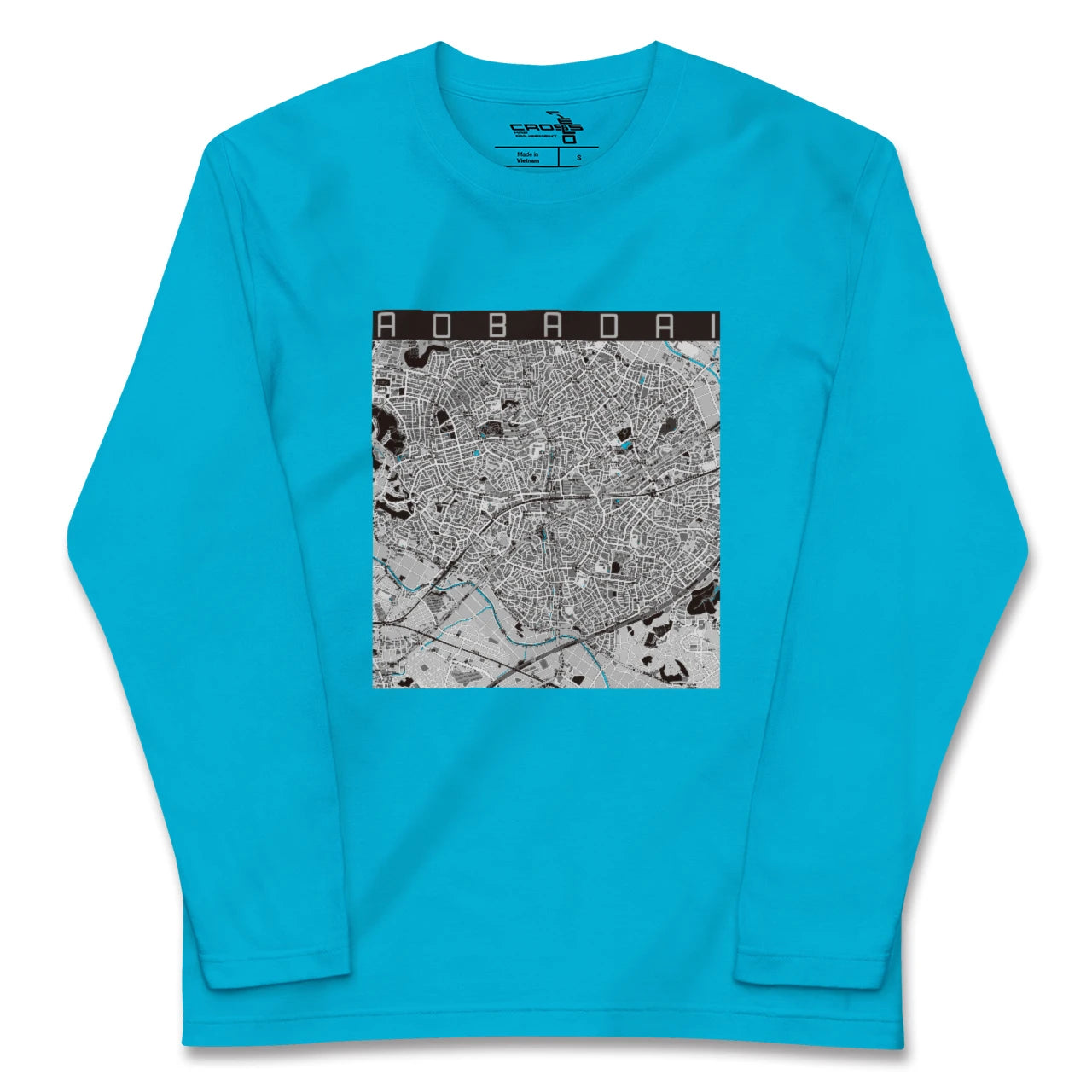 【青葉台(神奈川県)】地図柄ロングスリーブTシャツ