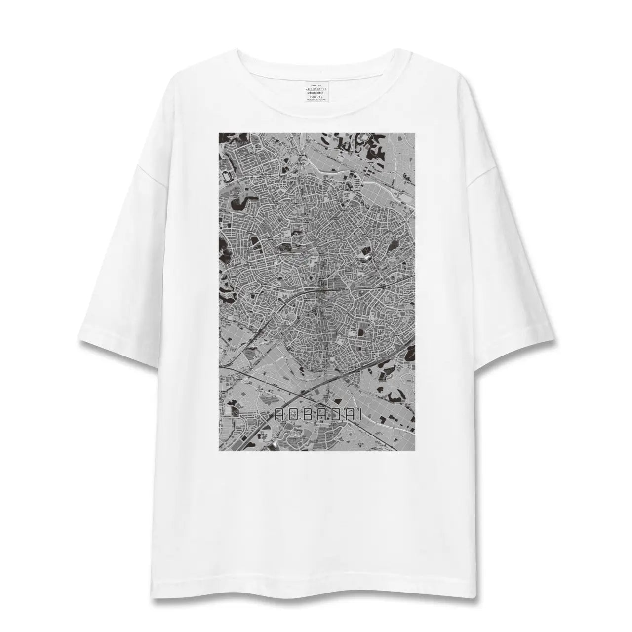 【青葉台(神奈川県)】地図柄ビッグシルエットTシャツ