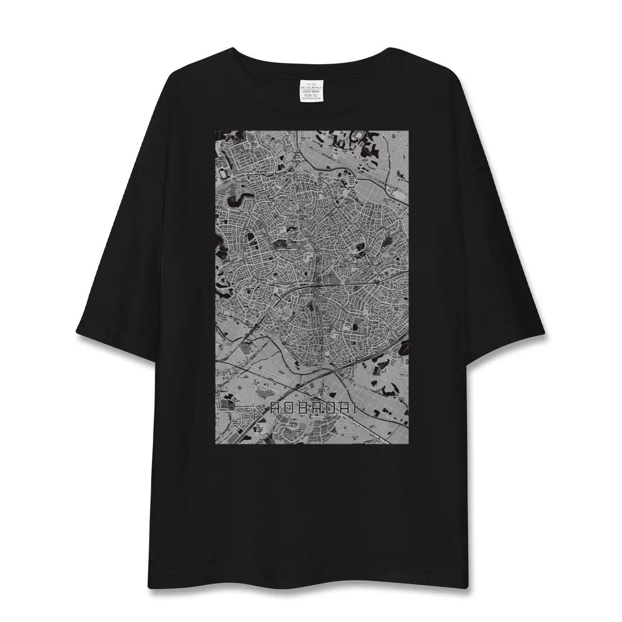 【青葉台(神奈川県)】地図柄ビッグシルエットTシャツ