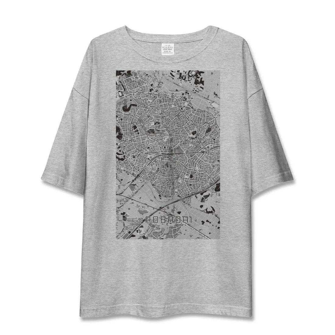 【青葉台(神奈川県)】地図柄ビッグシルエットTシャツ