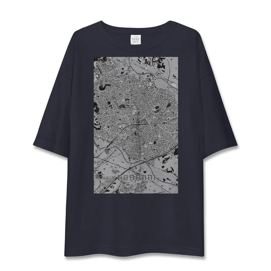 【青葉台(神奈川県)】地図柄ビッグシルエットTシャツ