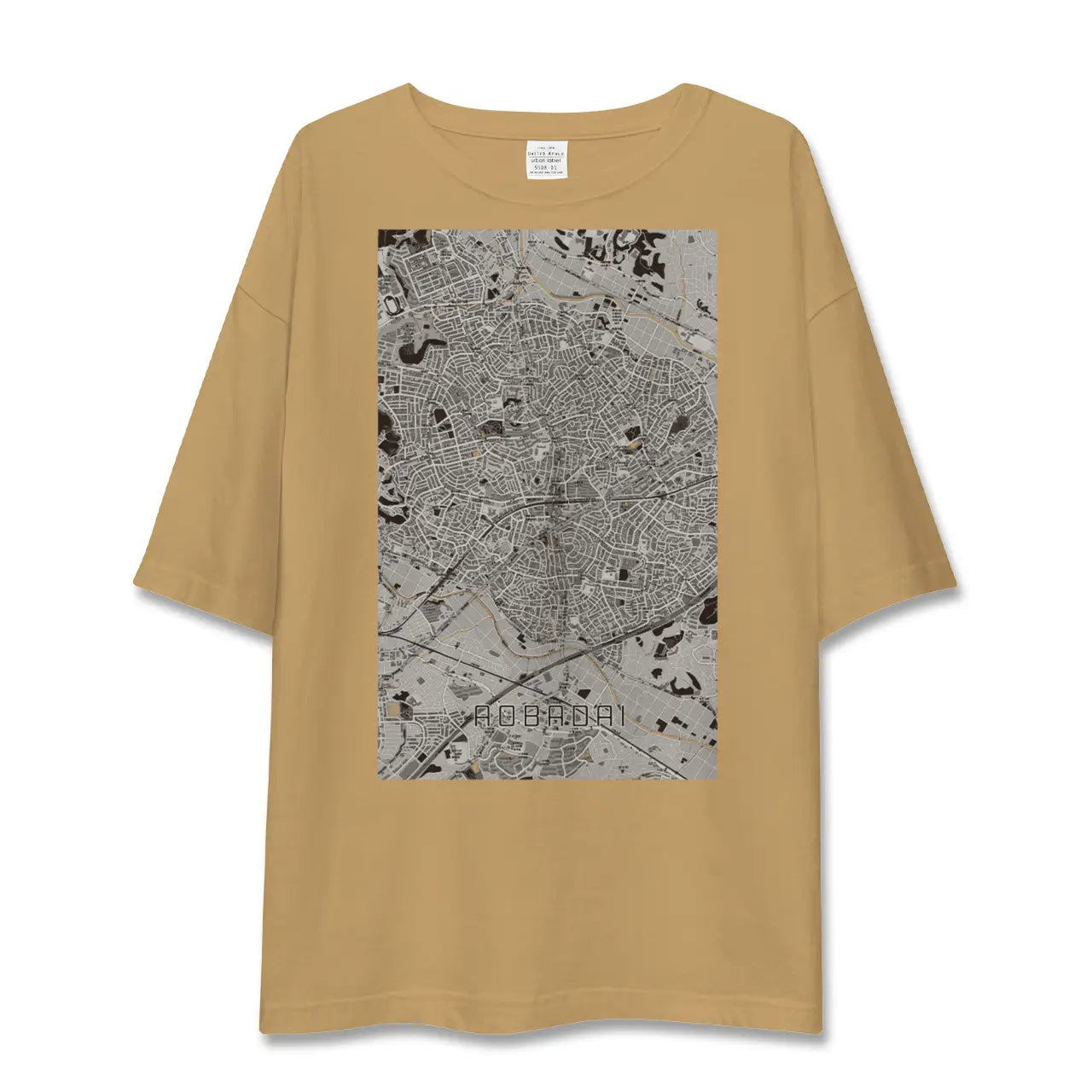 【青葉台(神奈川県)】地図柄ビッグシルエットTシャツ