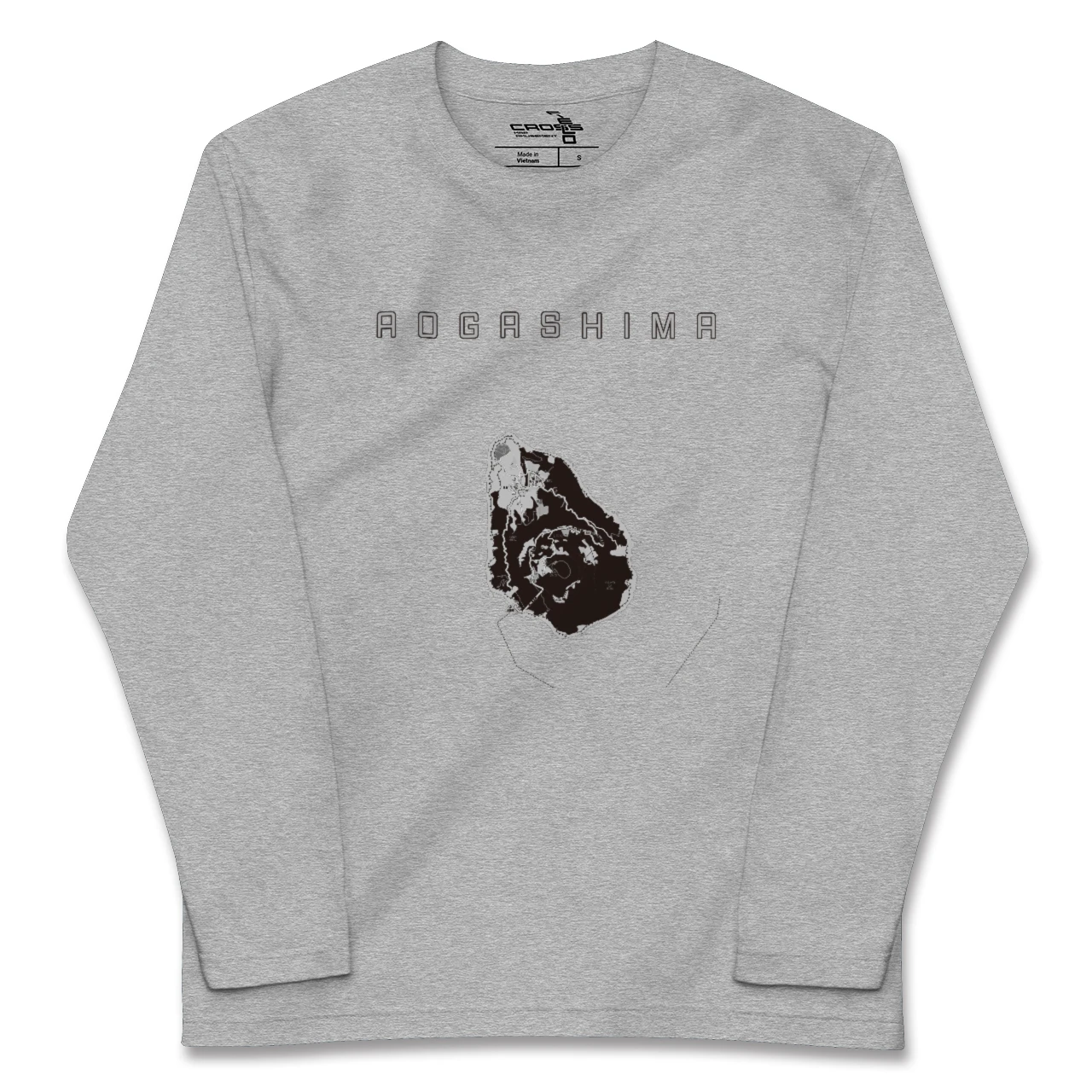 【青ヶ島(東京都)】地図柄ロングスリーブTシャツ
