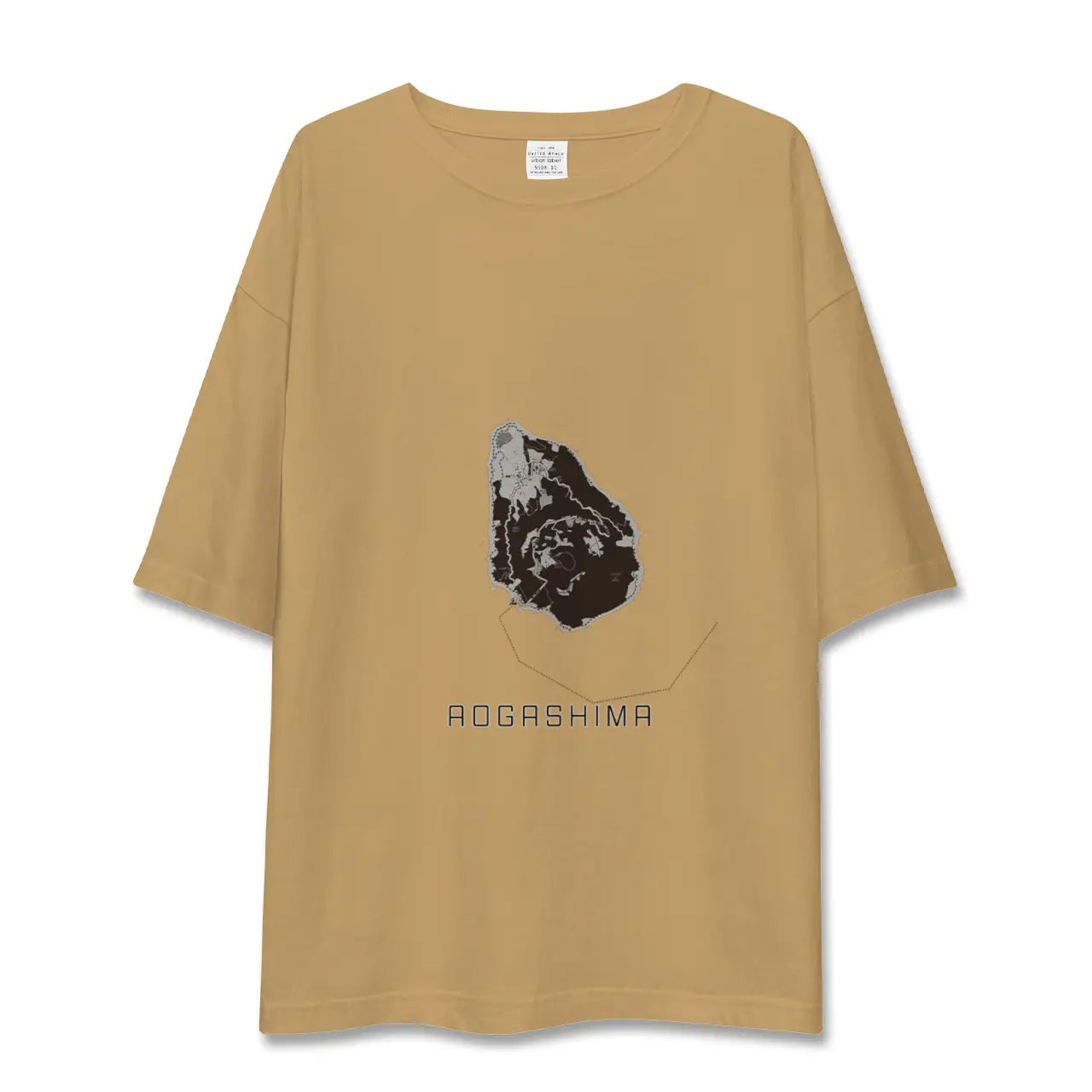 【青ヶ島(東京都)】地図柄ビッグシルエットTシャツ