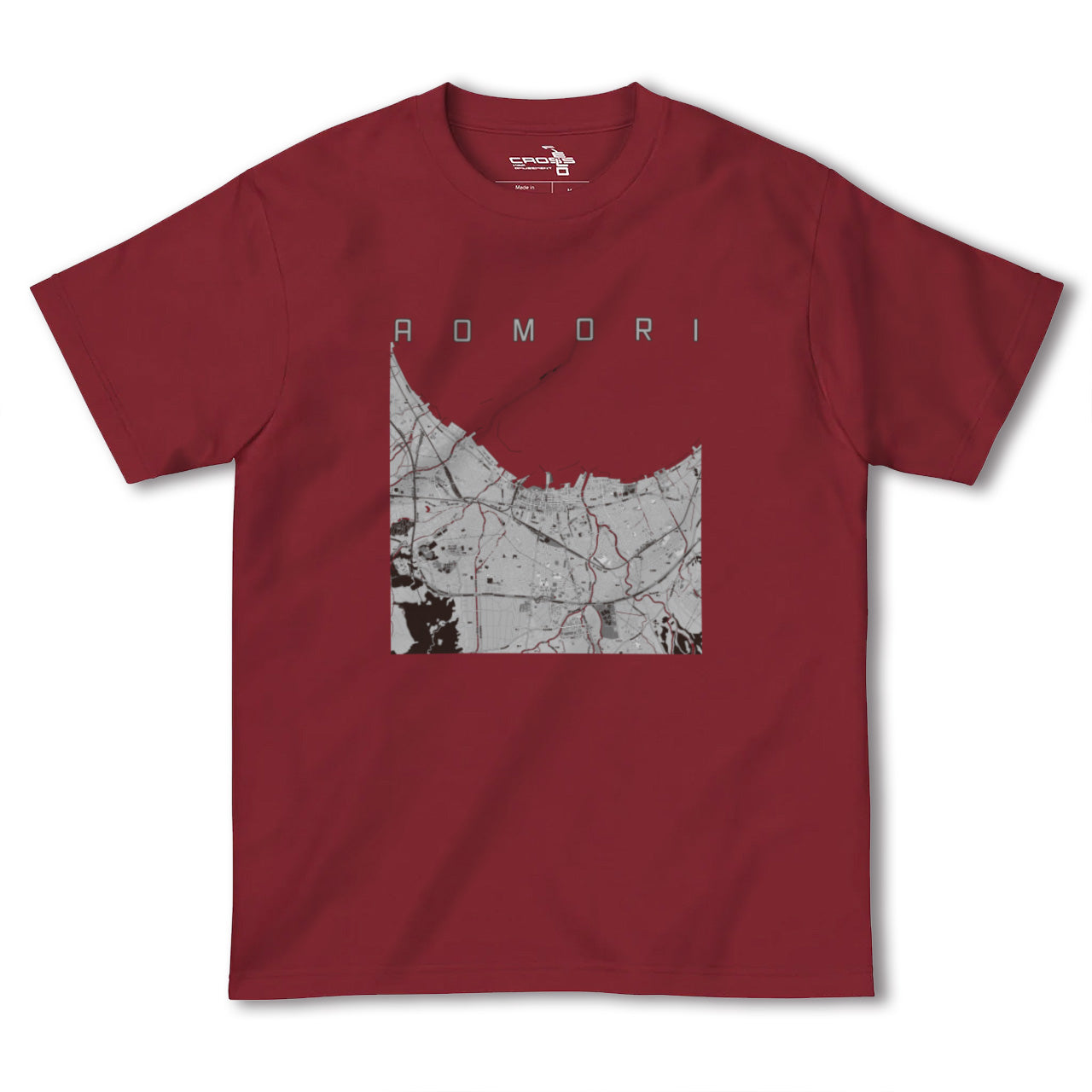 【青森2(青森県)】地図柄ヘビーウェイトTシャツ