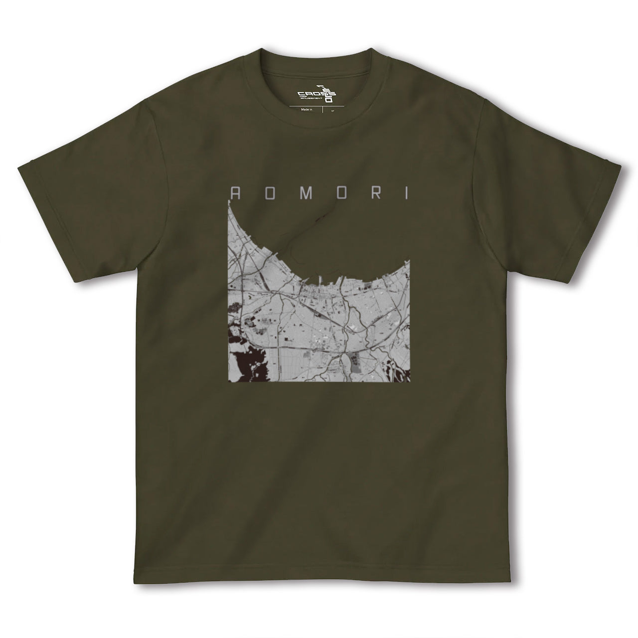 【青森2(青森県)】地図柄ヘビーウェイトTシャツ