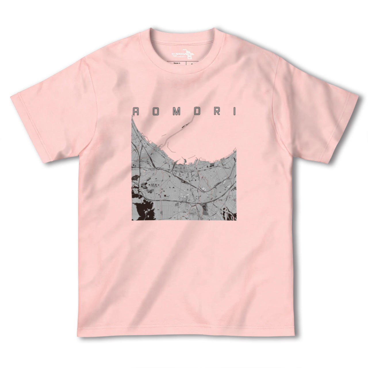 【青森2(青森県)】地図柄ヘビーウェイトTシャツ