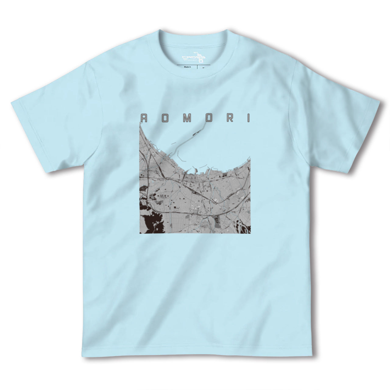 【青森2(青森県)】地図柄ヘビーウェイトTシャツ