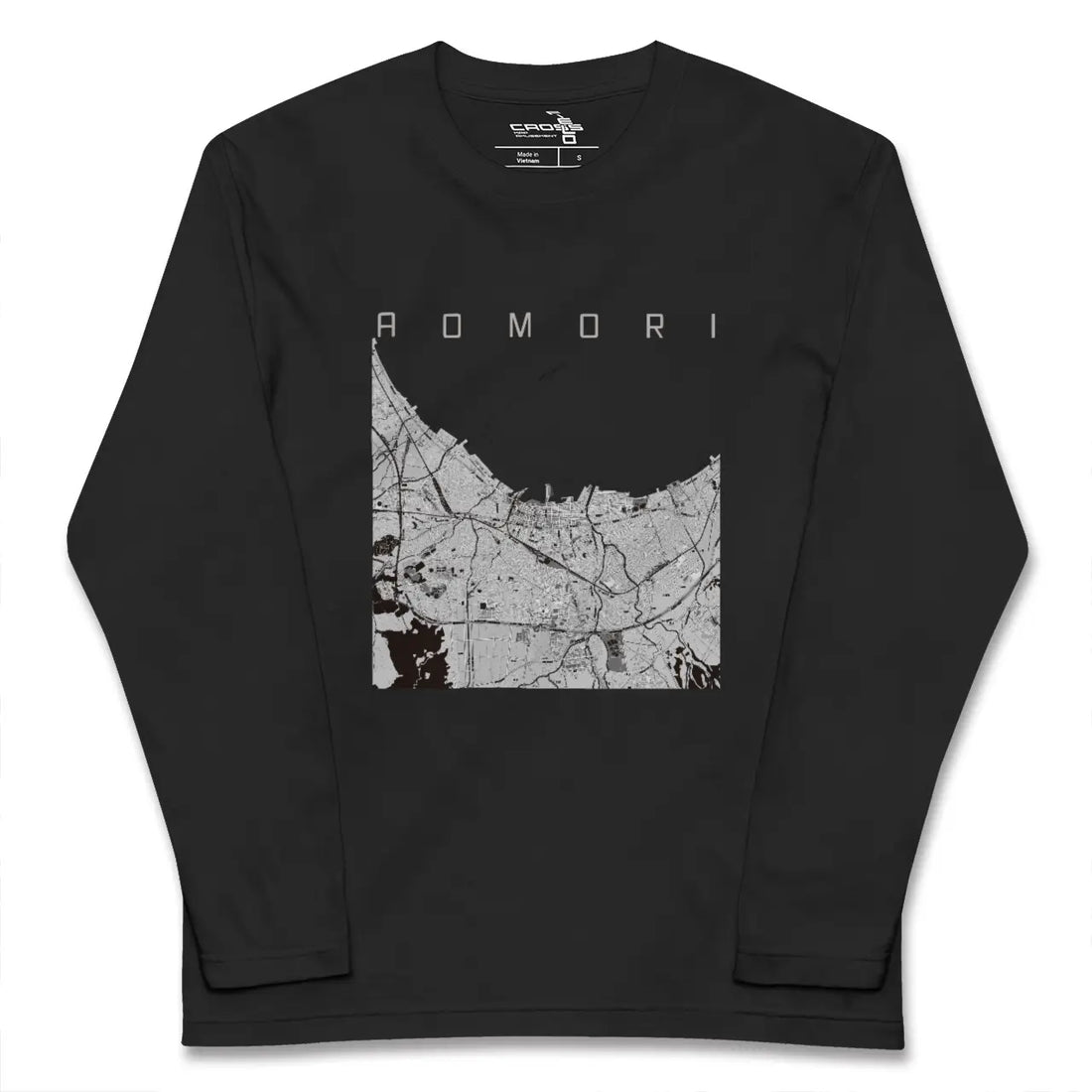 【青森2(青森県)】地図柄ロングスリーブTシャツ