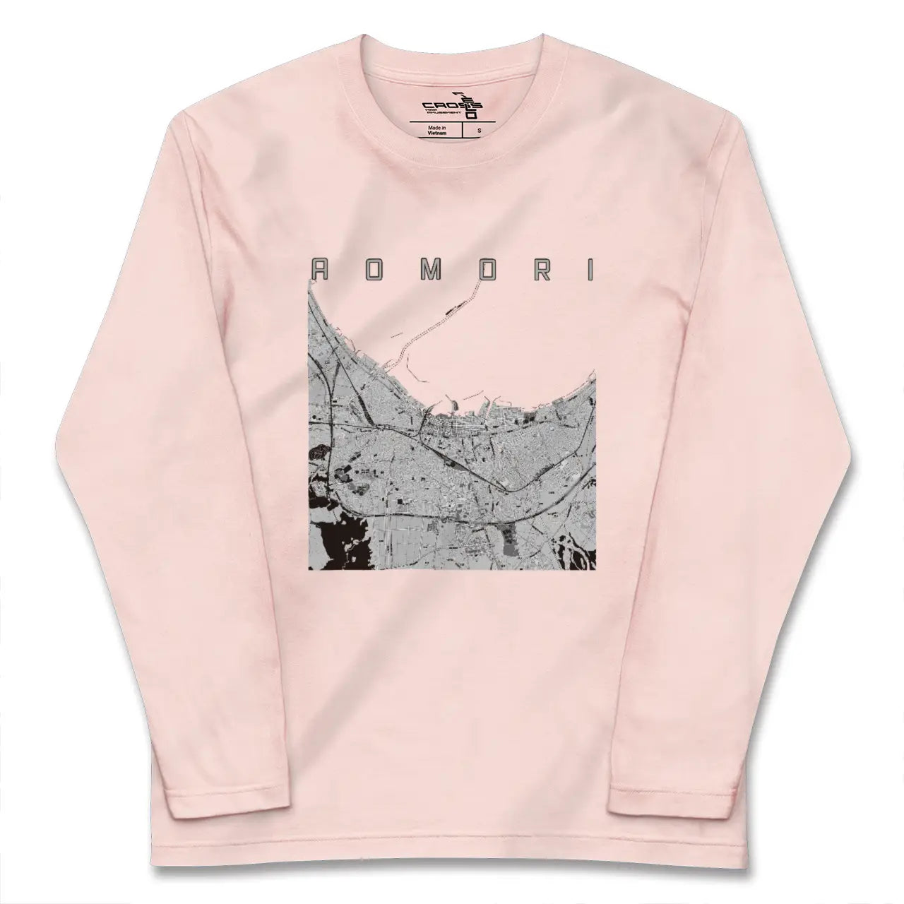 【青森2(青森県)】地図柄ロングスリーブTシャツ