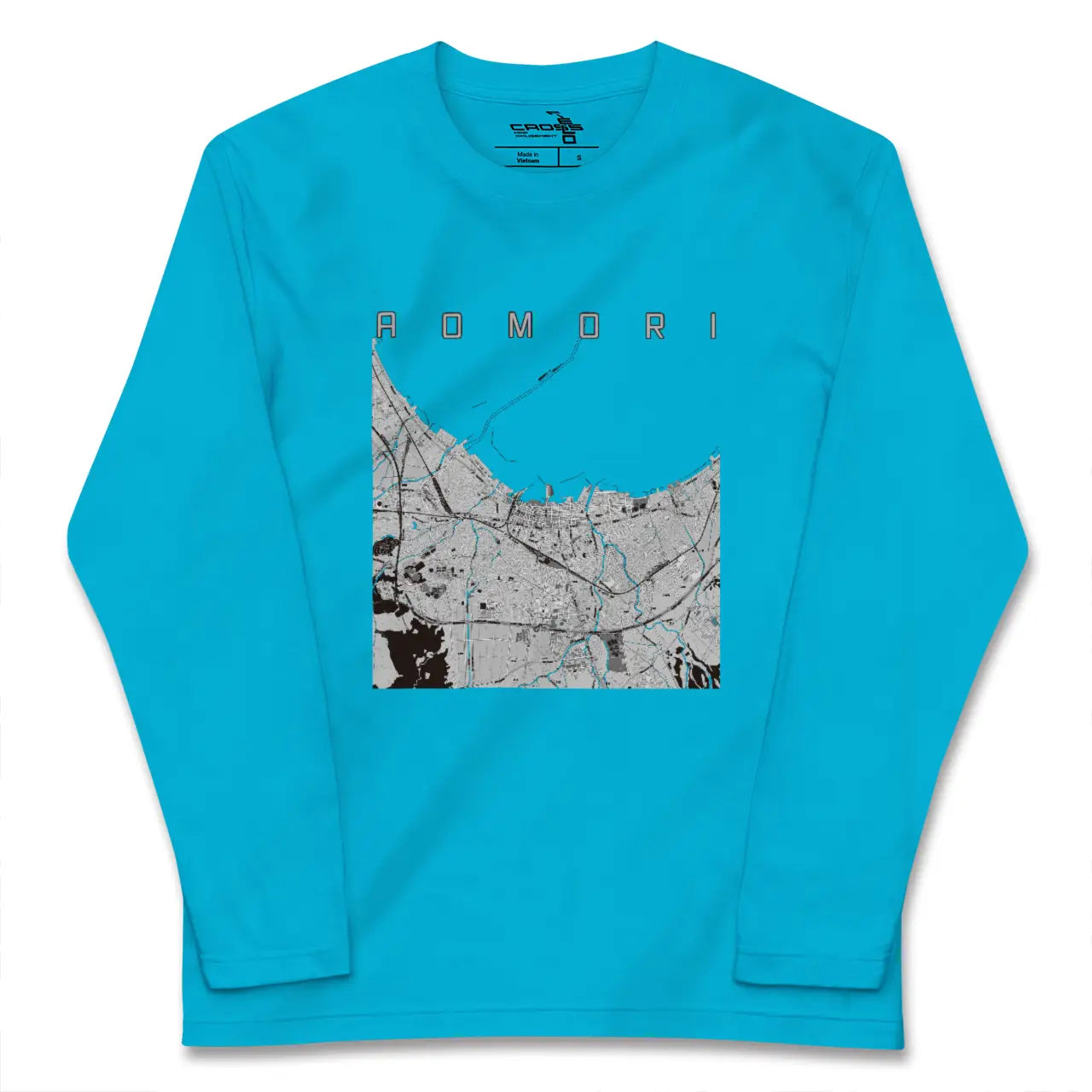 【青森2(青森県)】地図柄ロングスリーブTシャツ