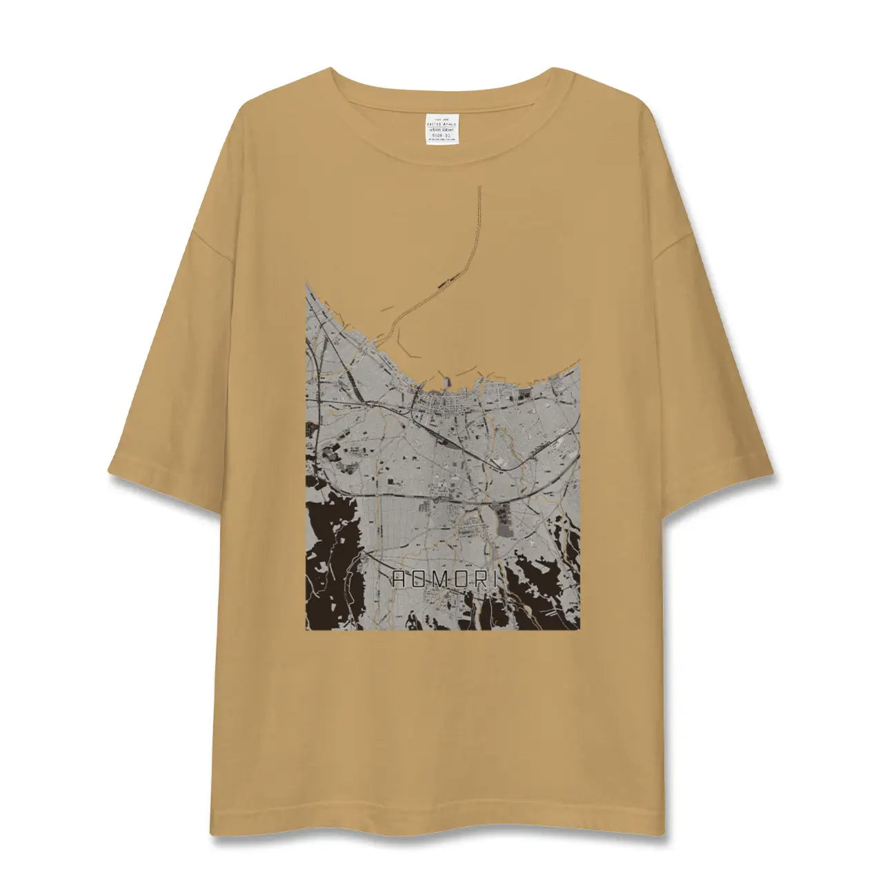 【青森2(青森県)】地図柄ビッグシルエットTシャツ