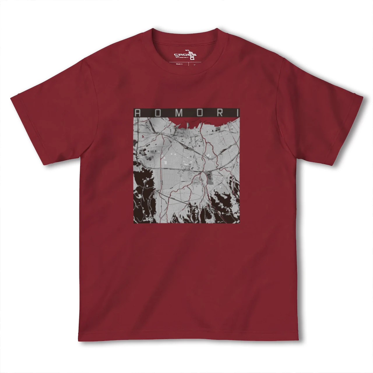 【青森(青森県)】地図柄ヘビーウェイトTシャツ