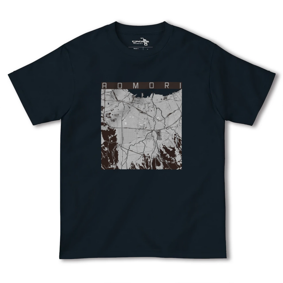 【青森(青森県)】地図柄ヘビーウェイトTシャツ