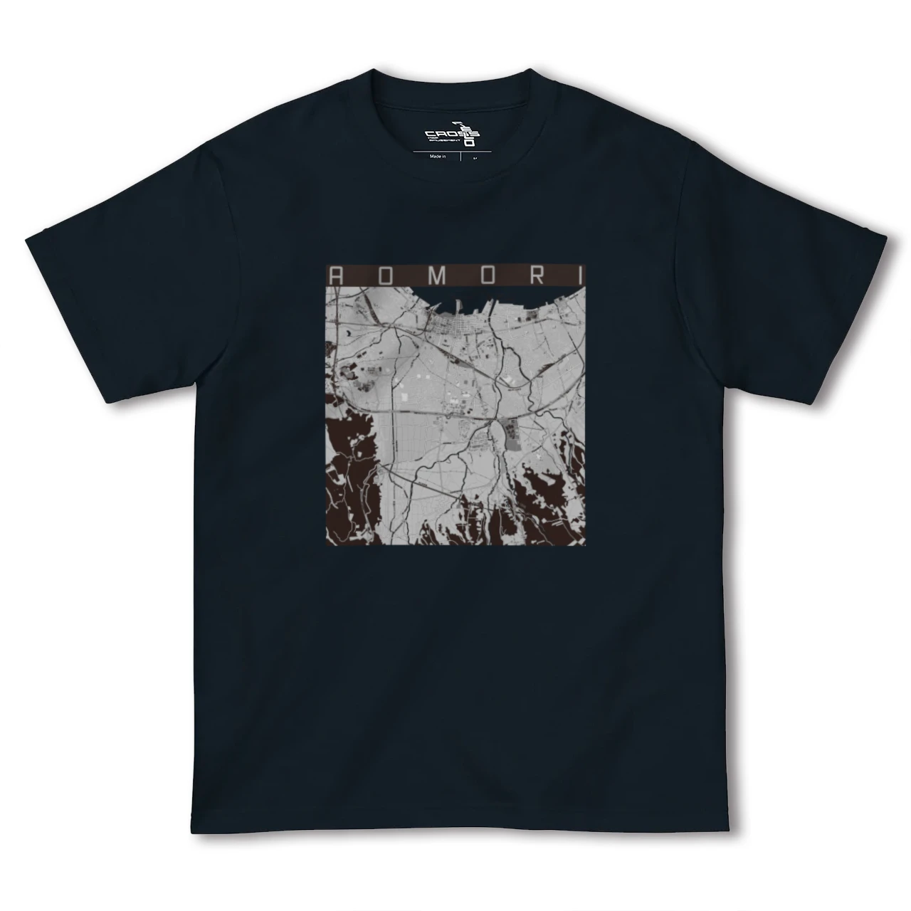 【青森(青森県)】地図柄ヘビーウェイトTシャツ