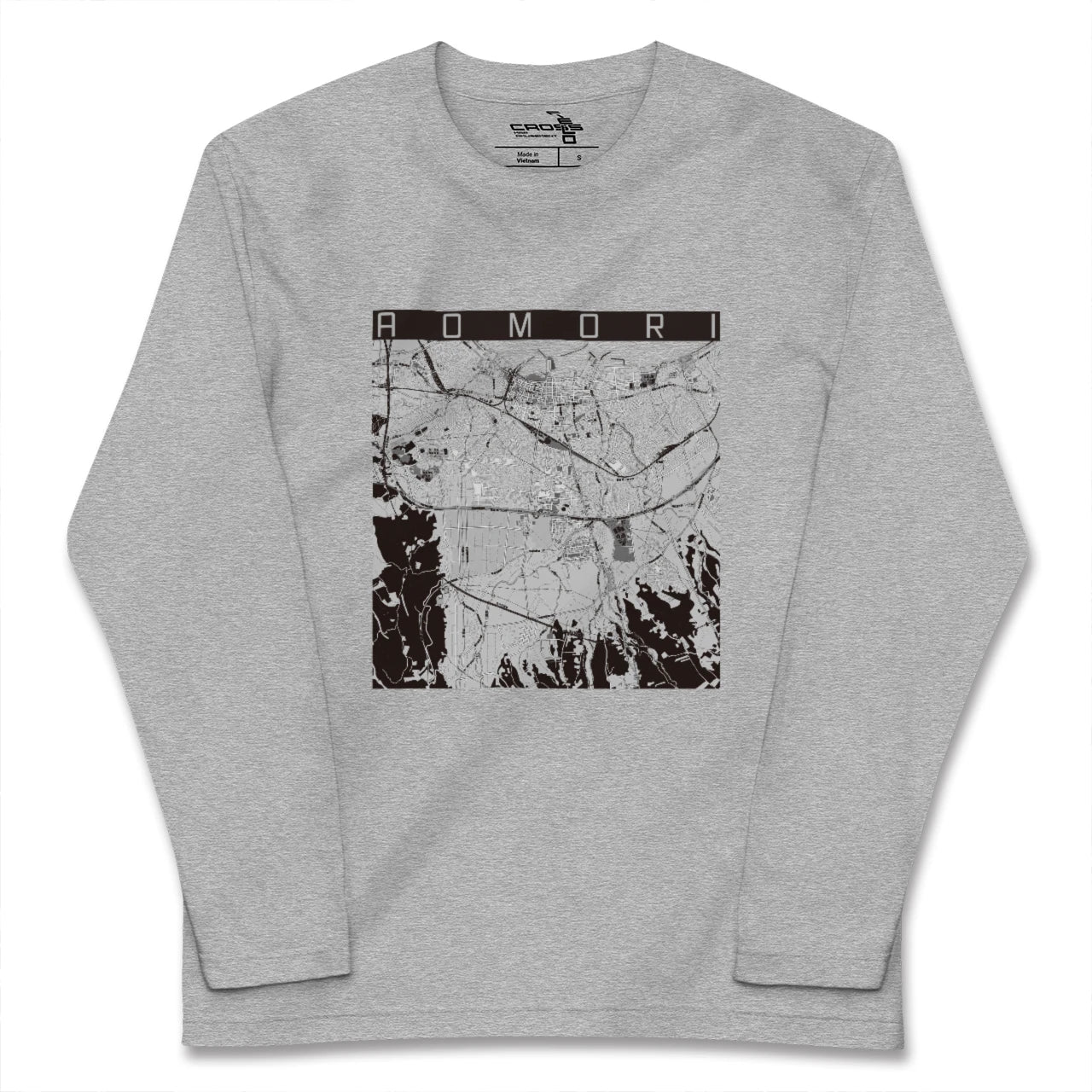 【青森(青森県)】地図柄ロングスリーブTシャツ