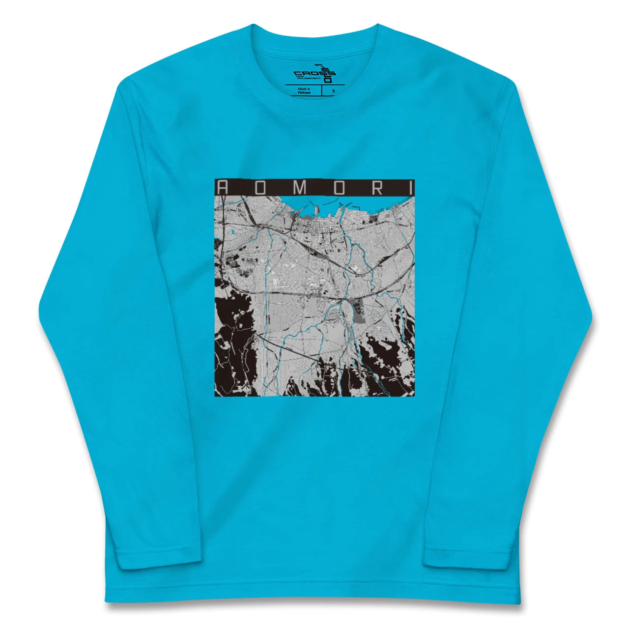 【青森(青森県)】地図柄ロングスリーブTシャツ