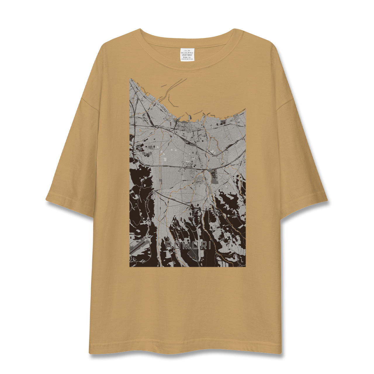 【青森(青森県)】地図柄ビッグシルエットTシャツ