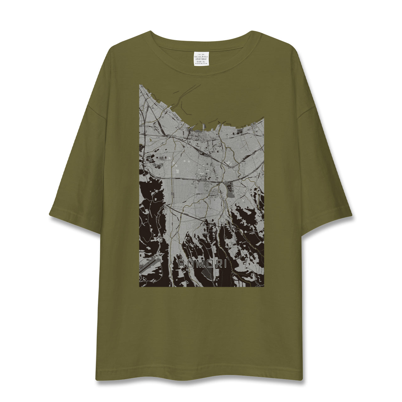 【青森(青森県)】地図柄ビッグシルエットTシャツ