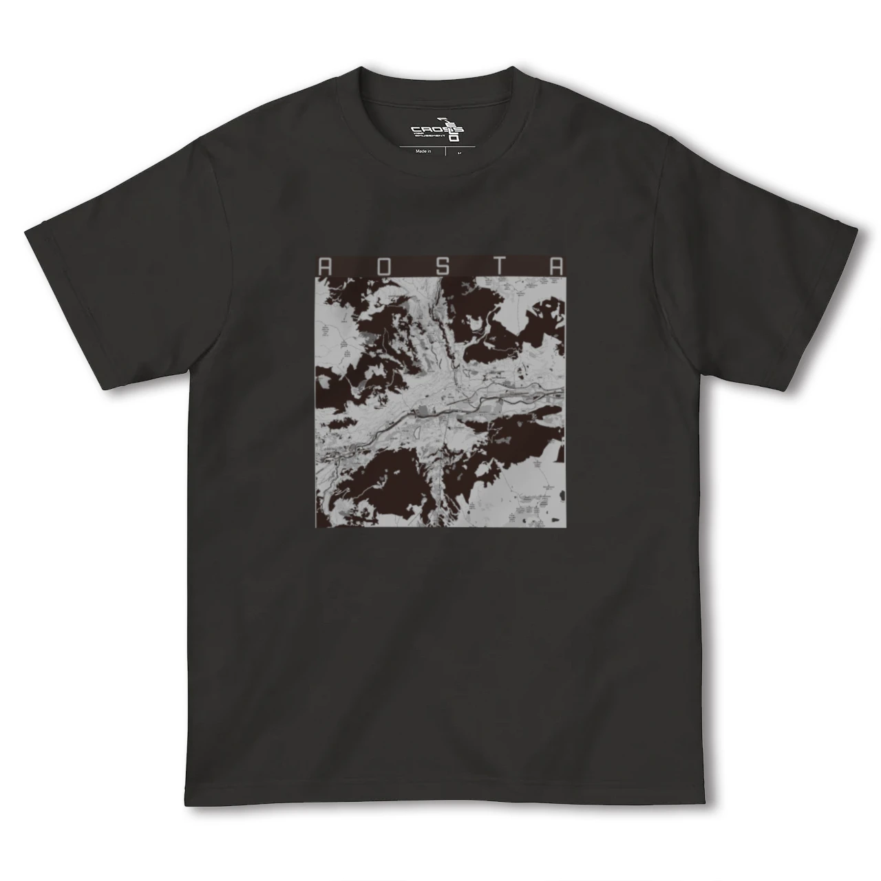 【アオスタ(イタリア)】地図柄ヘビーウェイトTシャツ