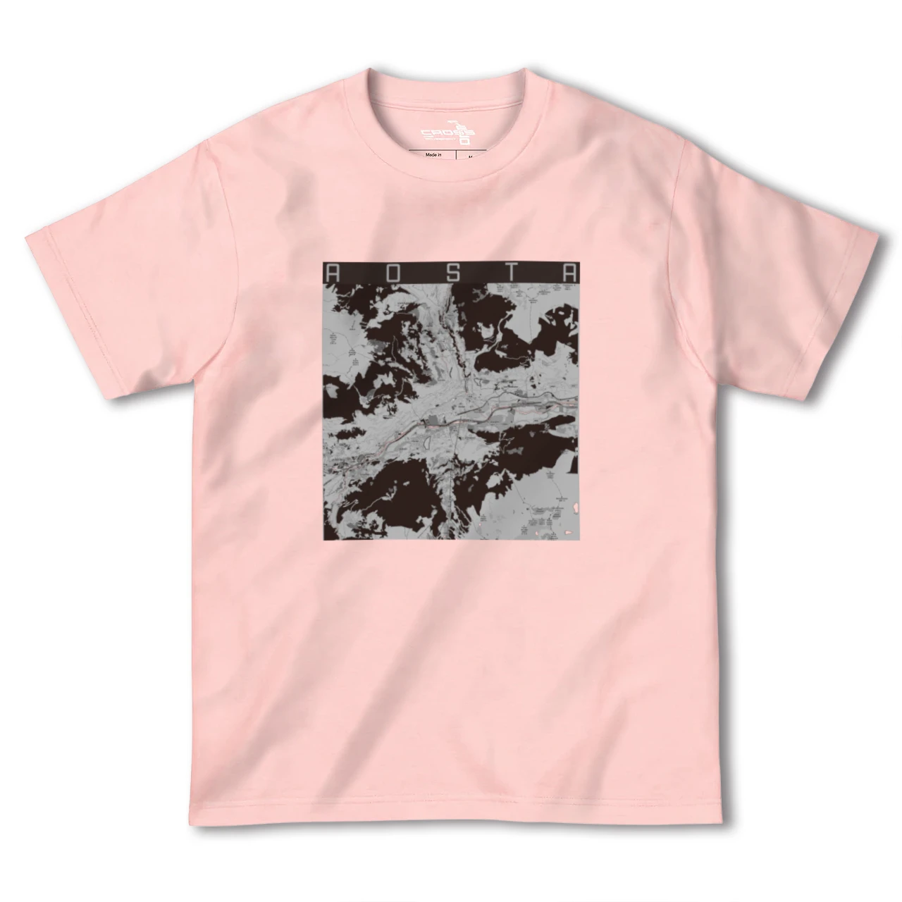 【アオスタ(イタリア)】地図柄ヘビーウェイトTシャツ