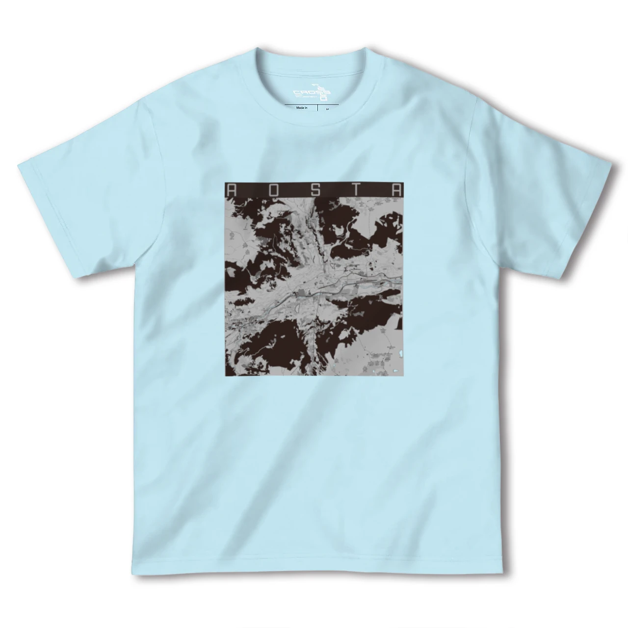 【アオスタ(イタリア)】地図柄ヘビーウェイトTシャツ
