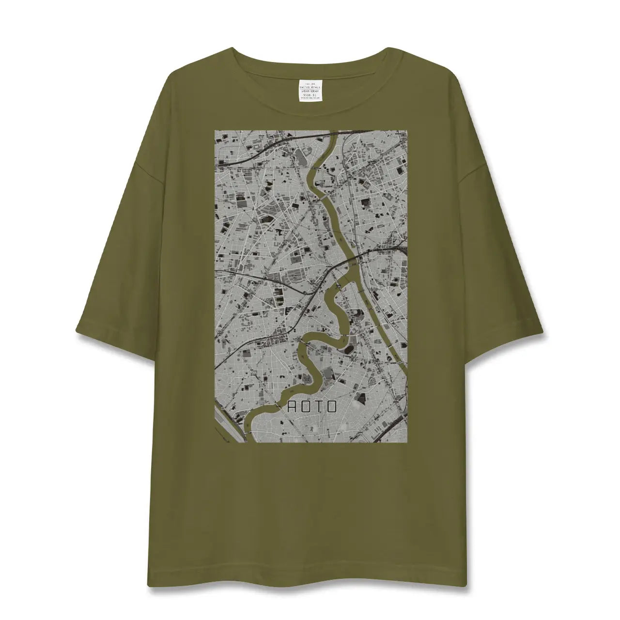【青砥(東京都)】地図柄ビッグシルエットTシャツ