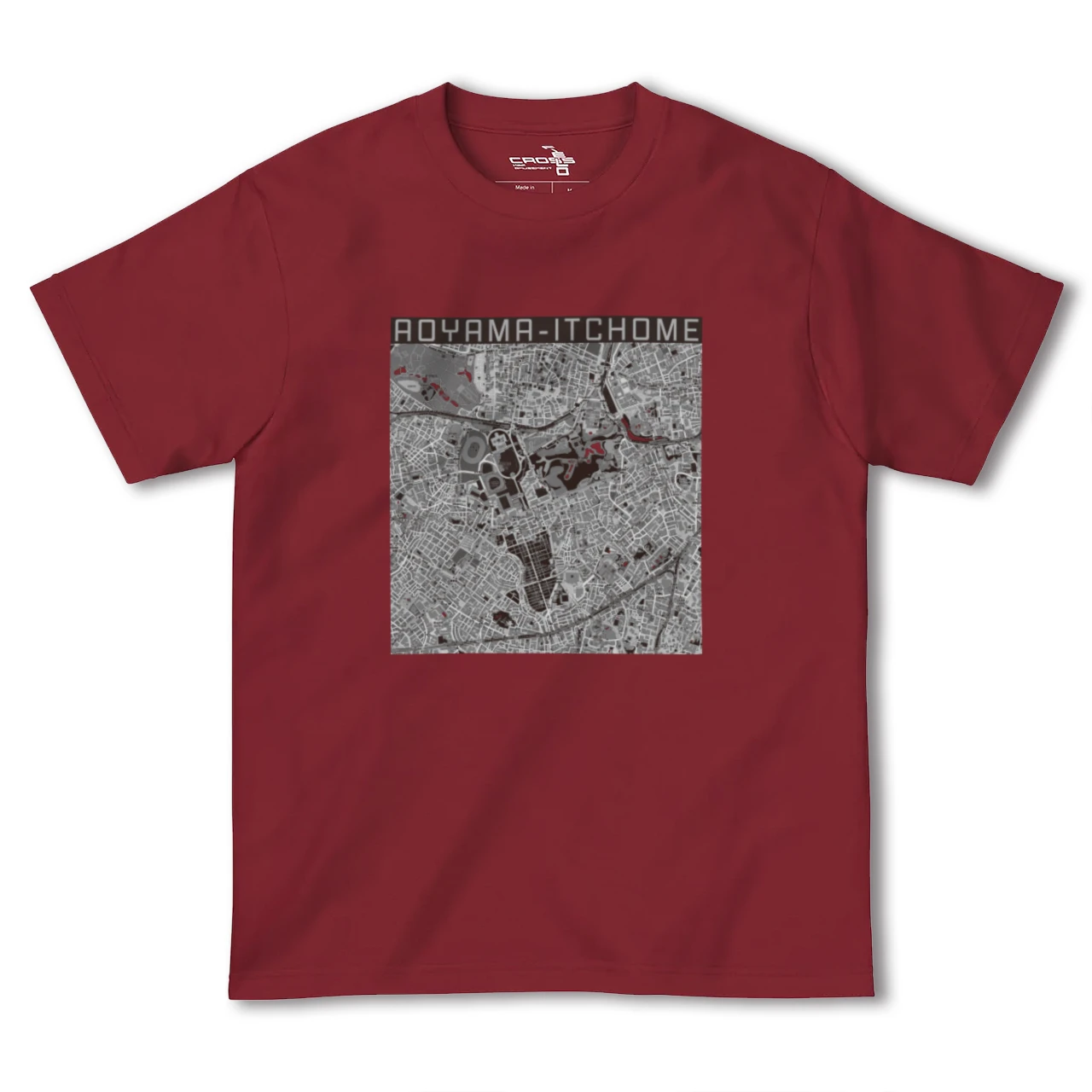 【青山一丁目(東京都)】地図柄ヘビーウェイトTシャツ