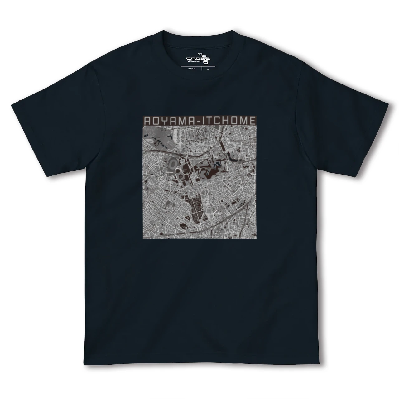 【青山一丁目(東京都)】地図柄ヘビーウェイトTシャツ