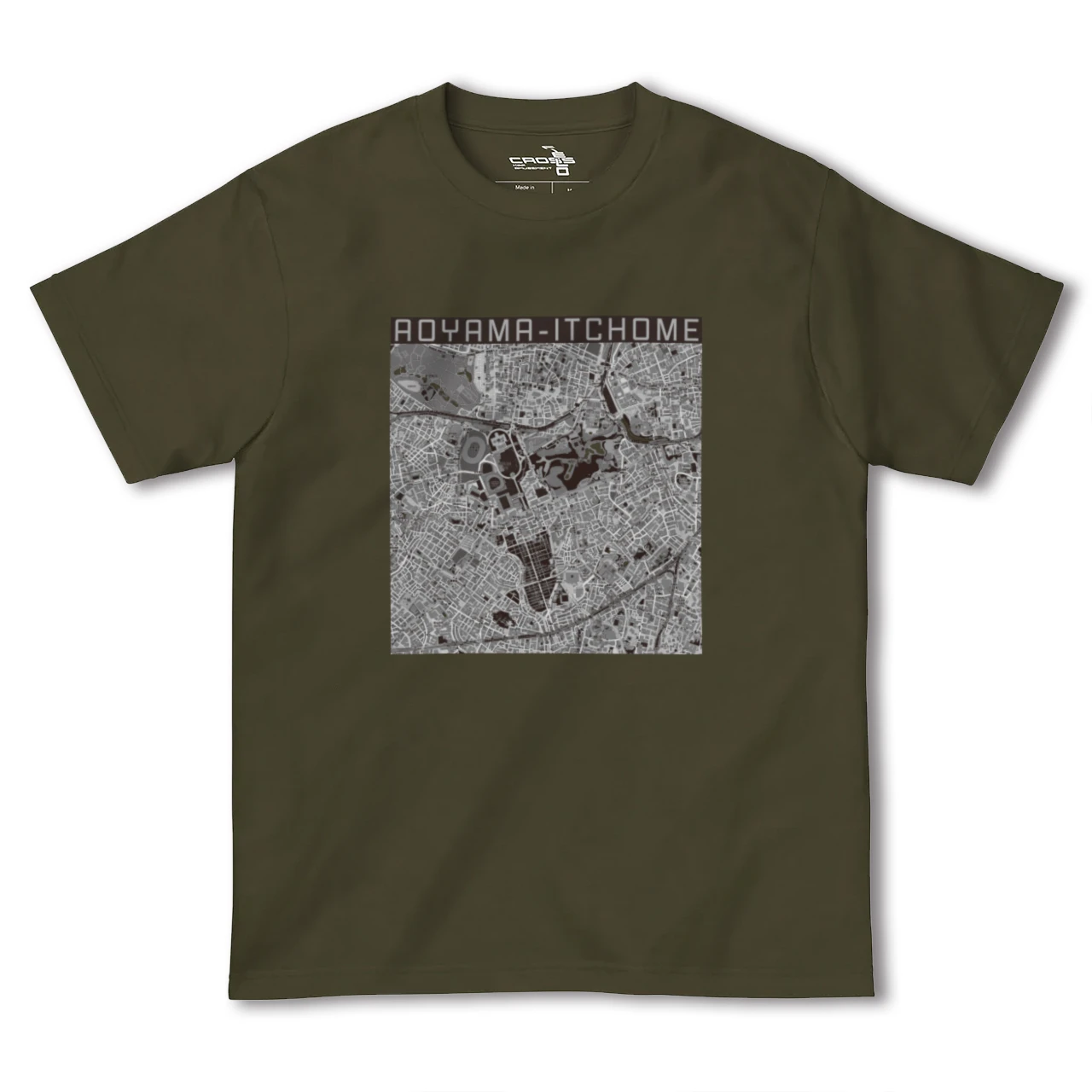 【青山一丁目(東京都)】地図柄ヘビーウェイトTシャツ
