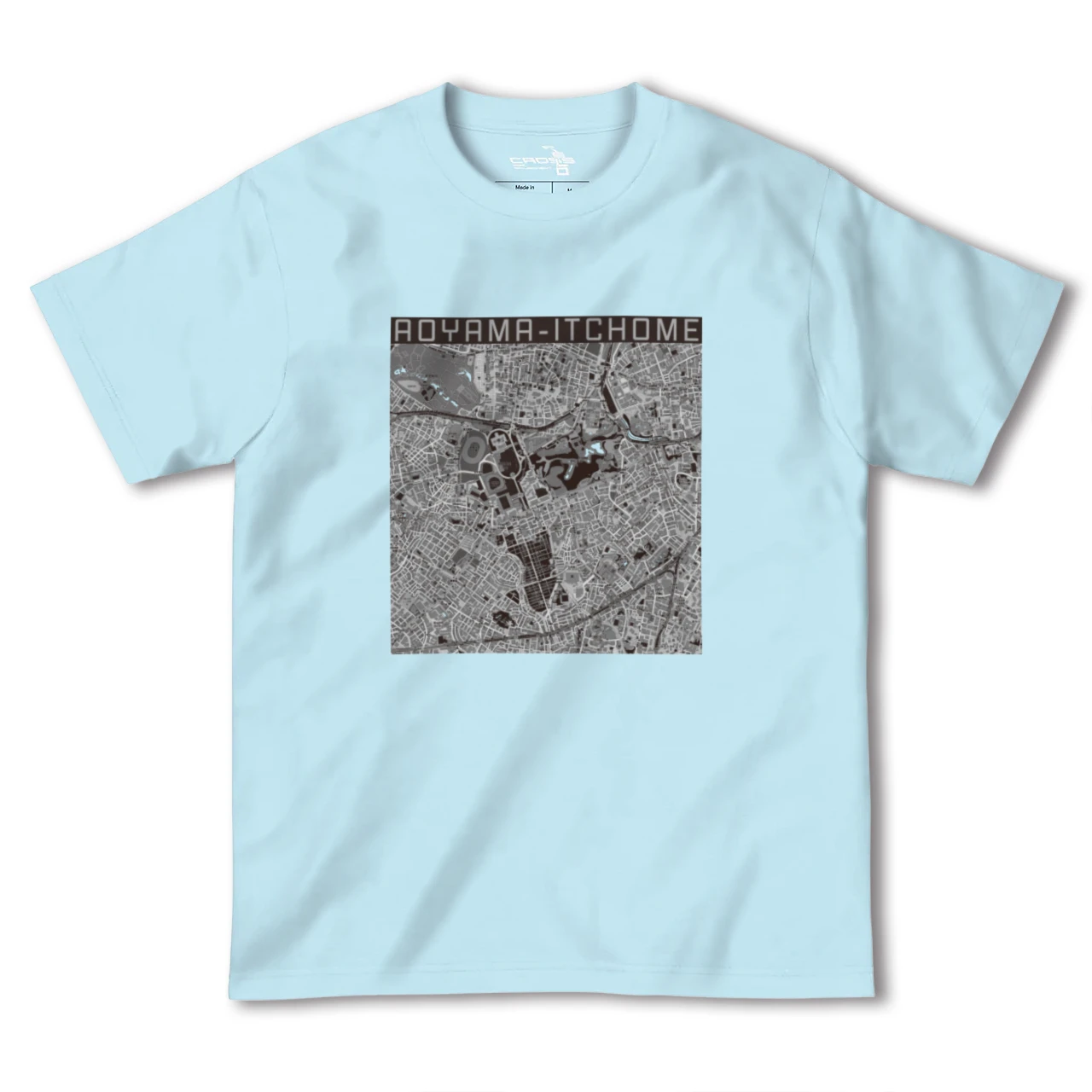 【青山一丁目(東京都)】地図柄ヘビーウェイトTシャツ