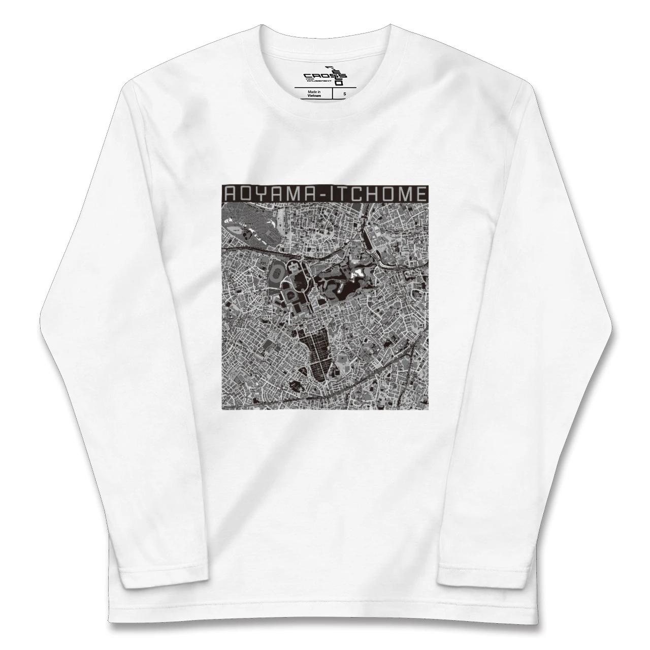 【青山一丁目(東京都)】地図柄ロングスリーブTシャツ