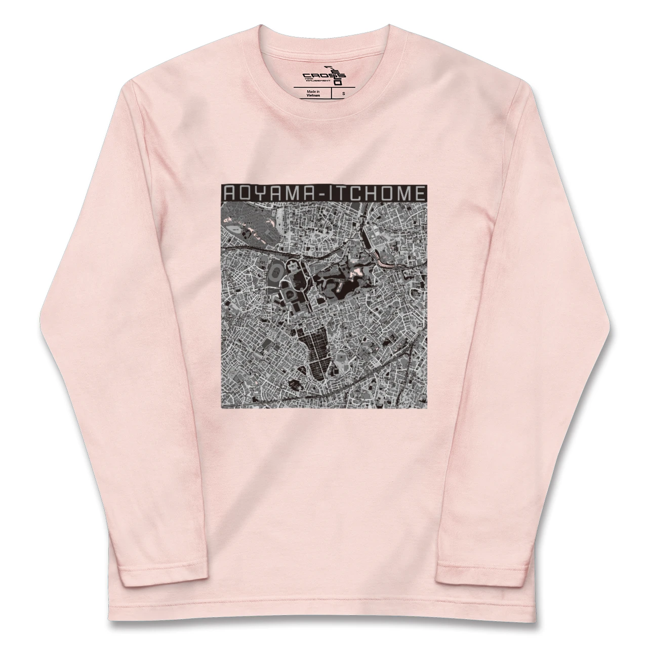 【青山一丁目(東京都)】地図柄ロングスリーブTシャツ
