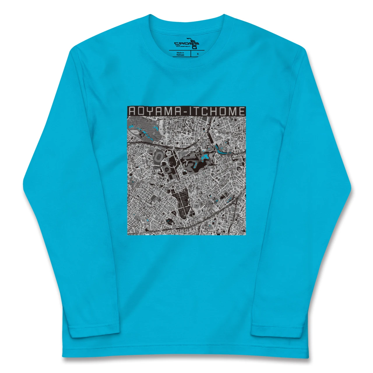 【青山一丁目(東京都)】地図柄ロングスリーブTシャツ