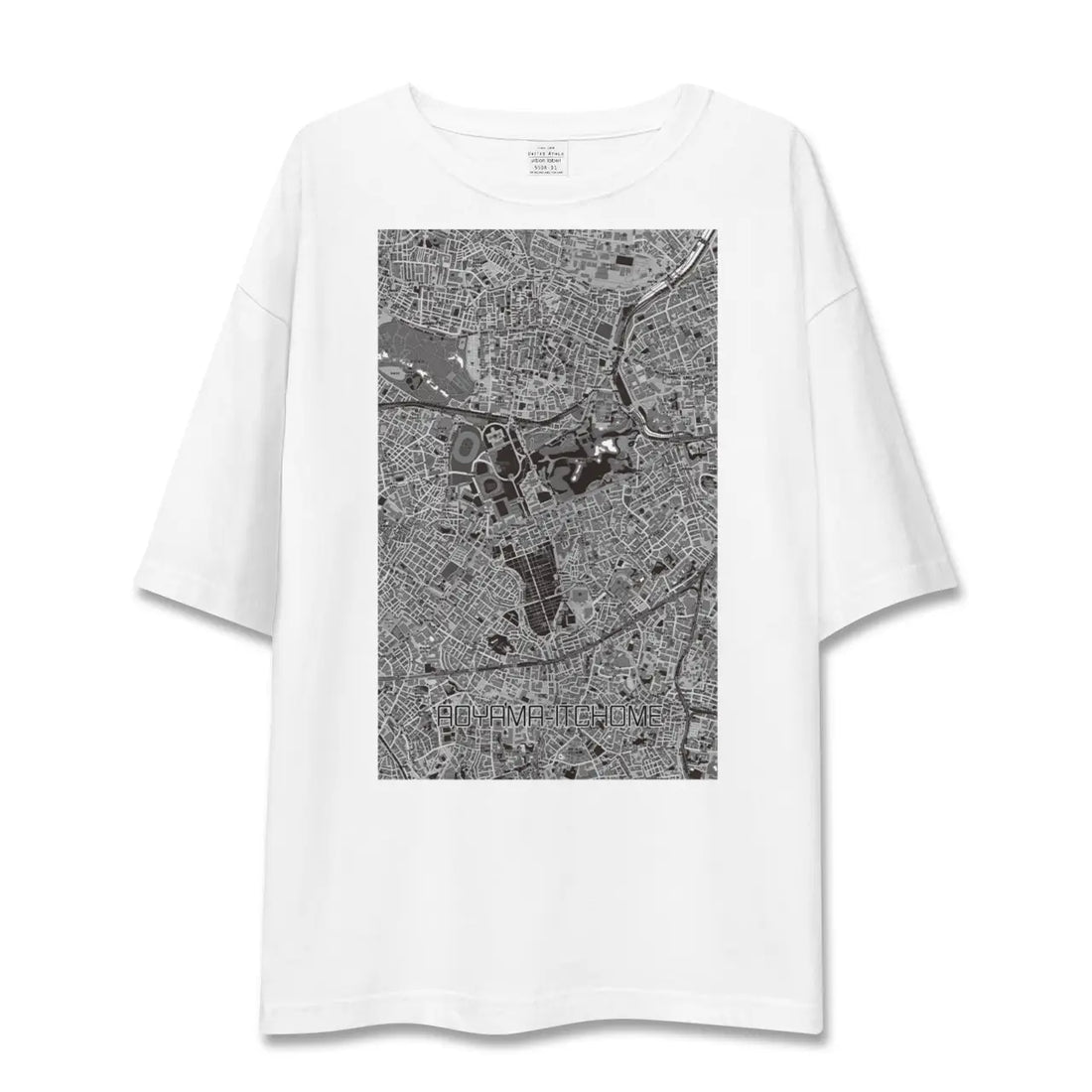 【青山一丁目(東京都)】地図柄ビッグシルエットTシャツ