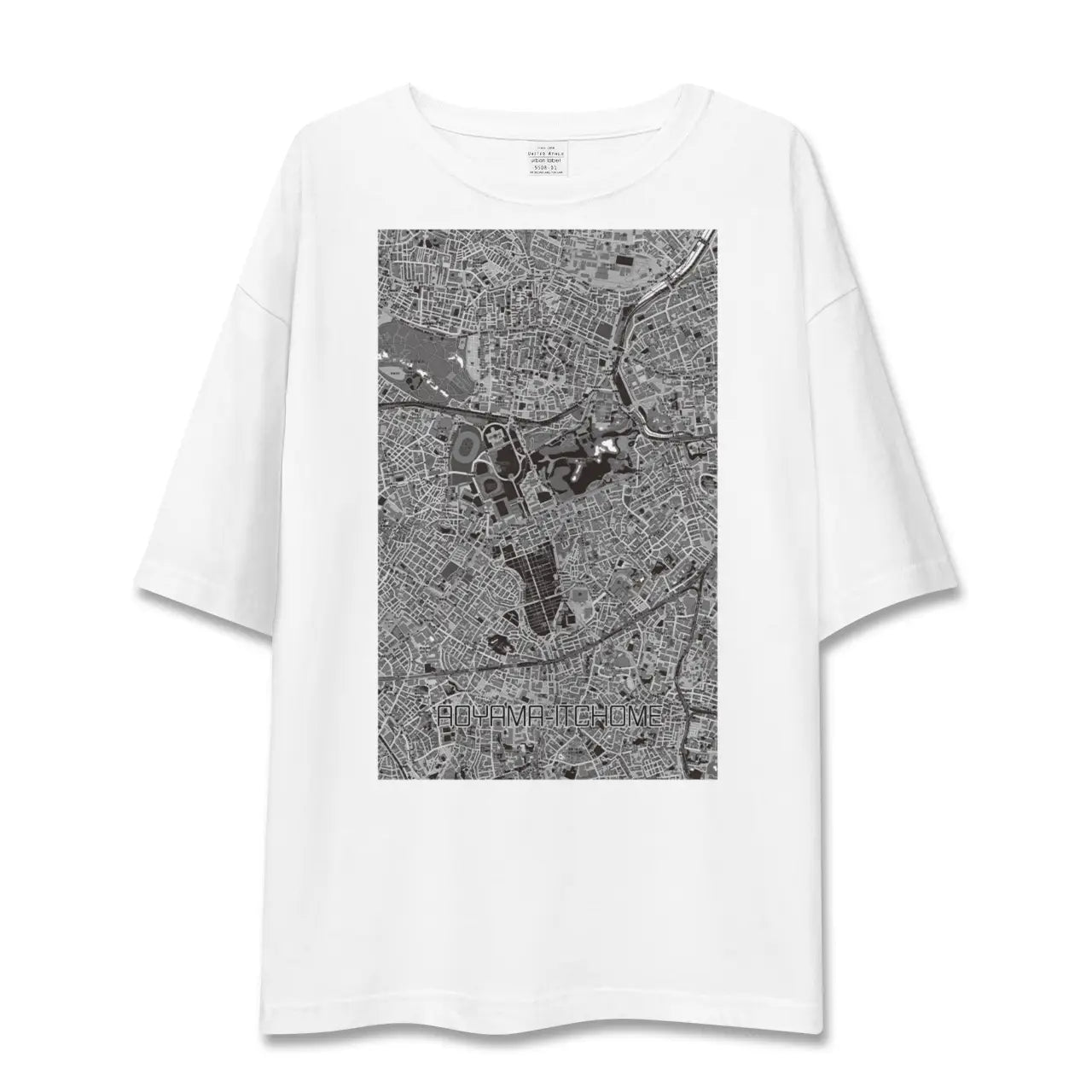 【青山一丁目(東京都)】地図柄ビッグシルエットTシャツ