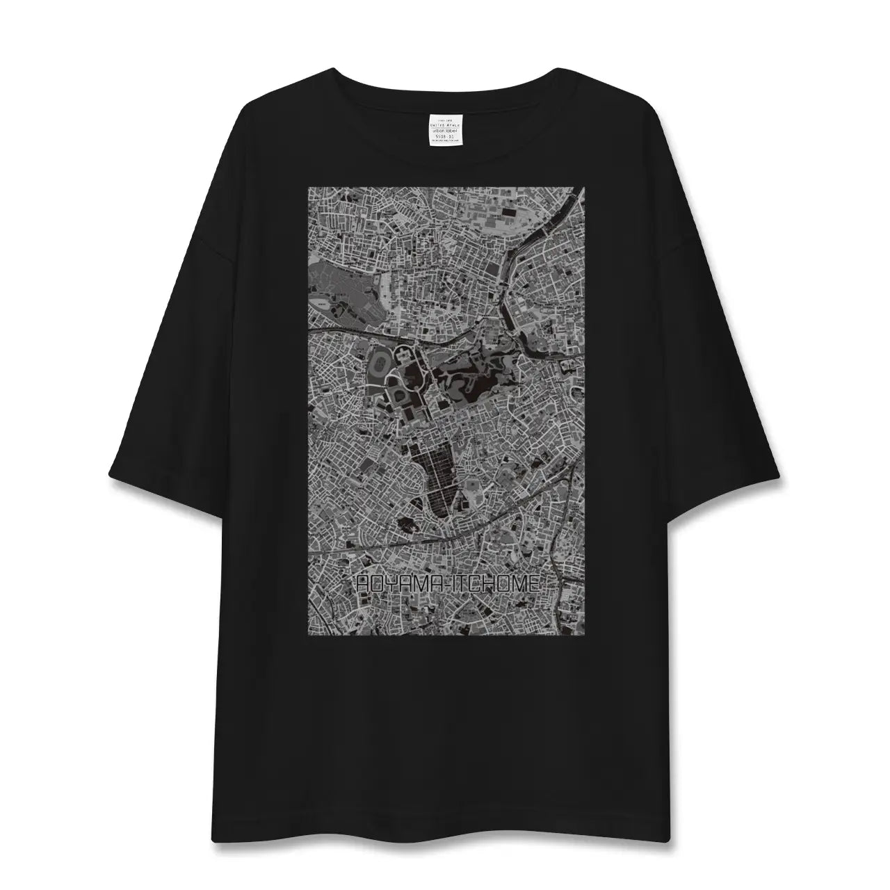 【青山一丁目(東京都)】地図柄ビッグシルエットTシャツ