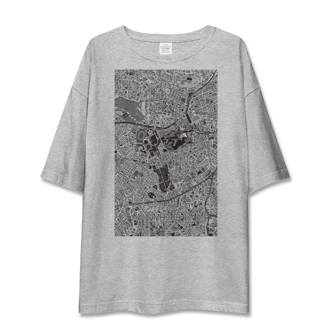 【青山一丁目(東京都)】地図柄ビッグシルエットTシャツ