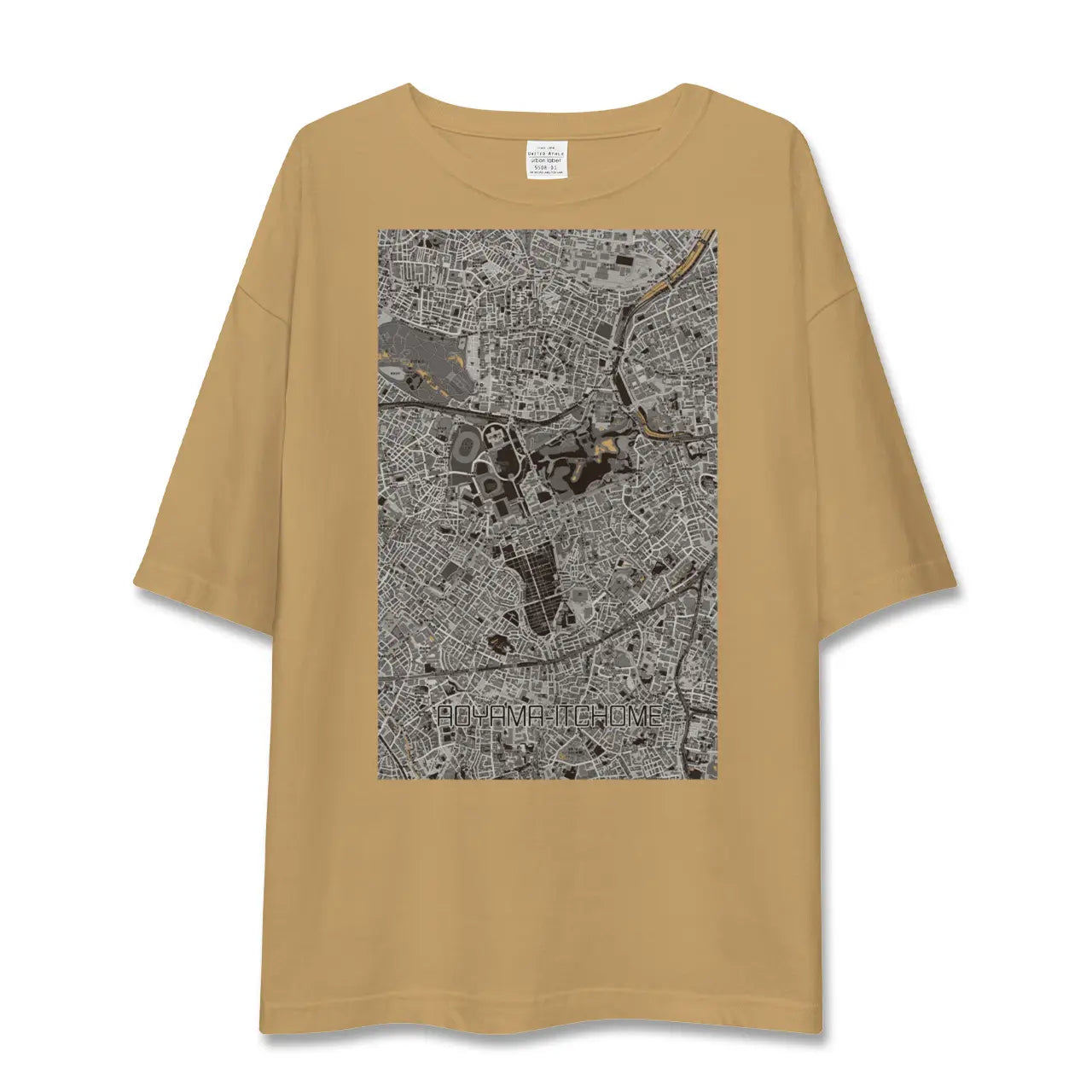 【青山一丁目(東京都)】地図柄ビッグシルエットTシャツ