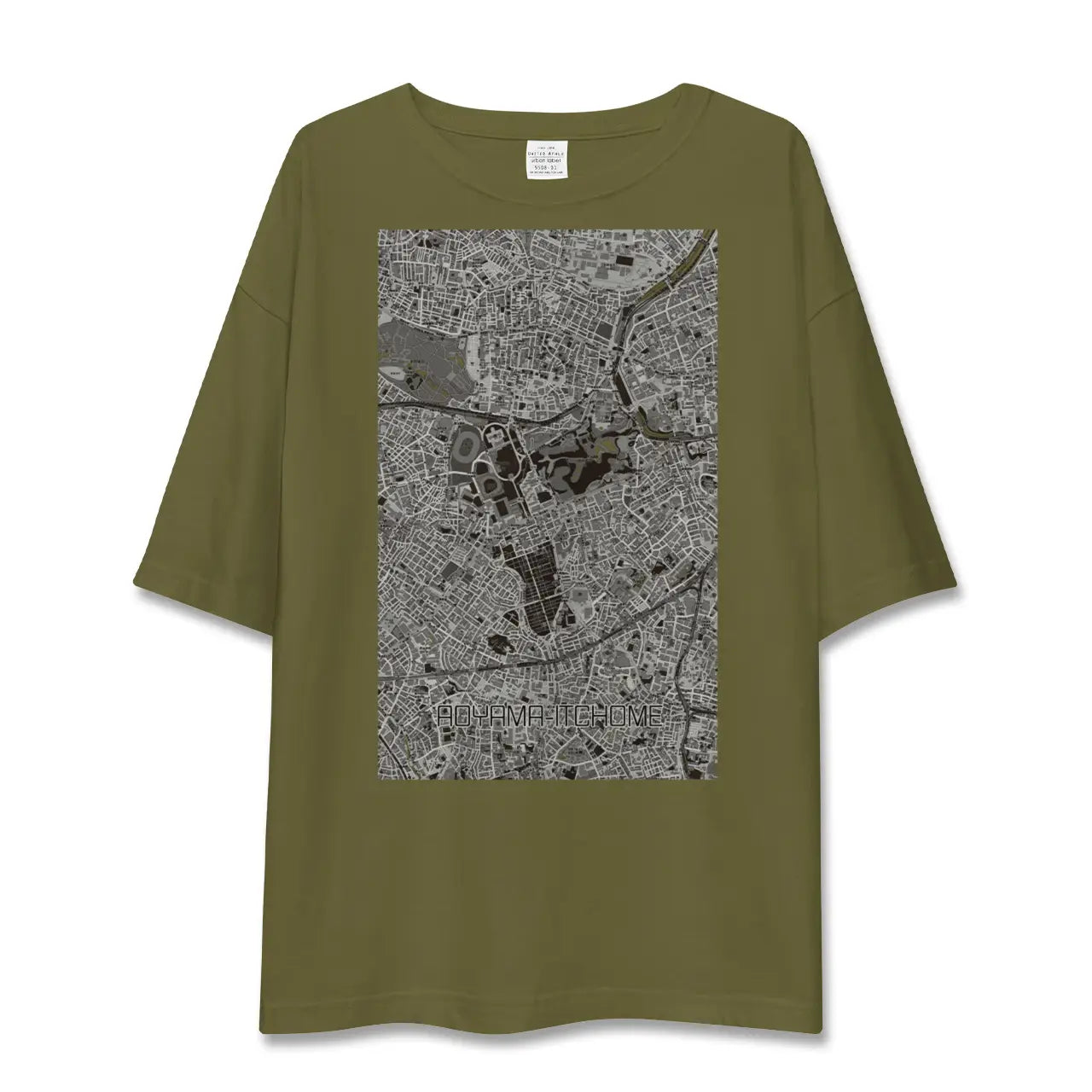 【青山一丁目(東京都)】地図柄ビッグシルエットTシャツ