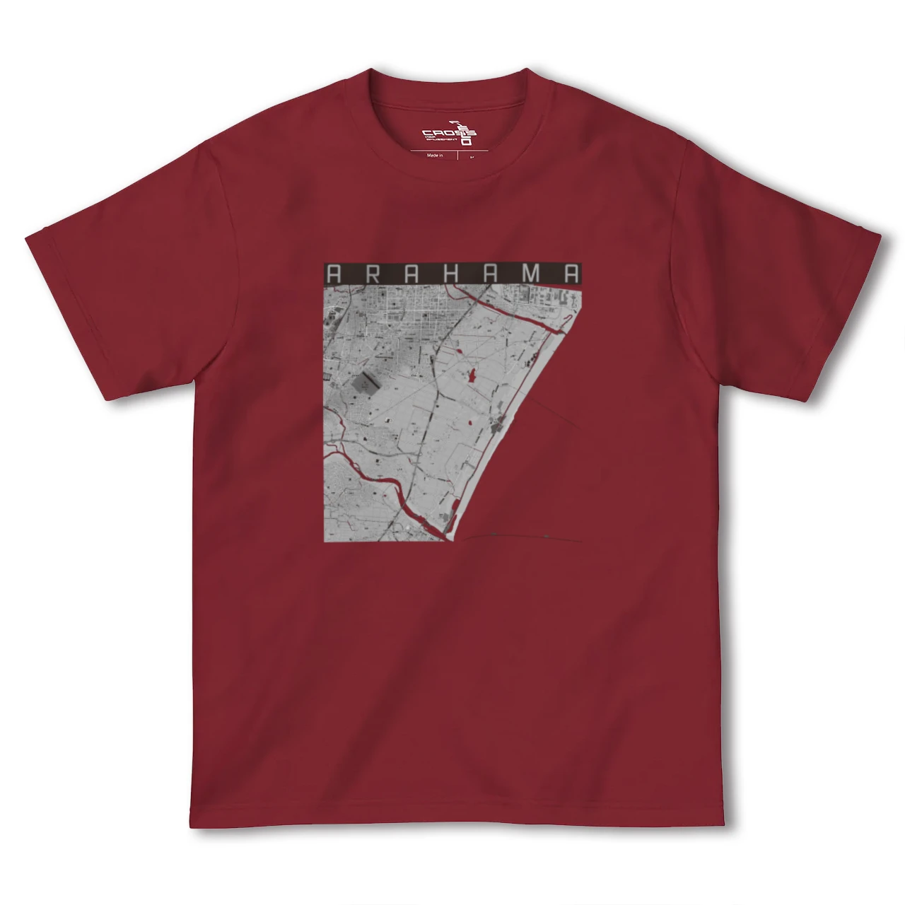 【荒浜(宮城県)】地図柄ヘビーウェイトTシャツ
