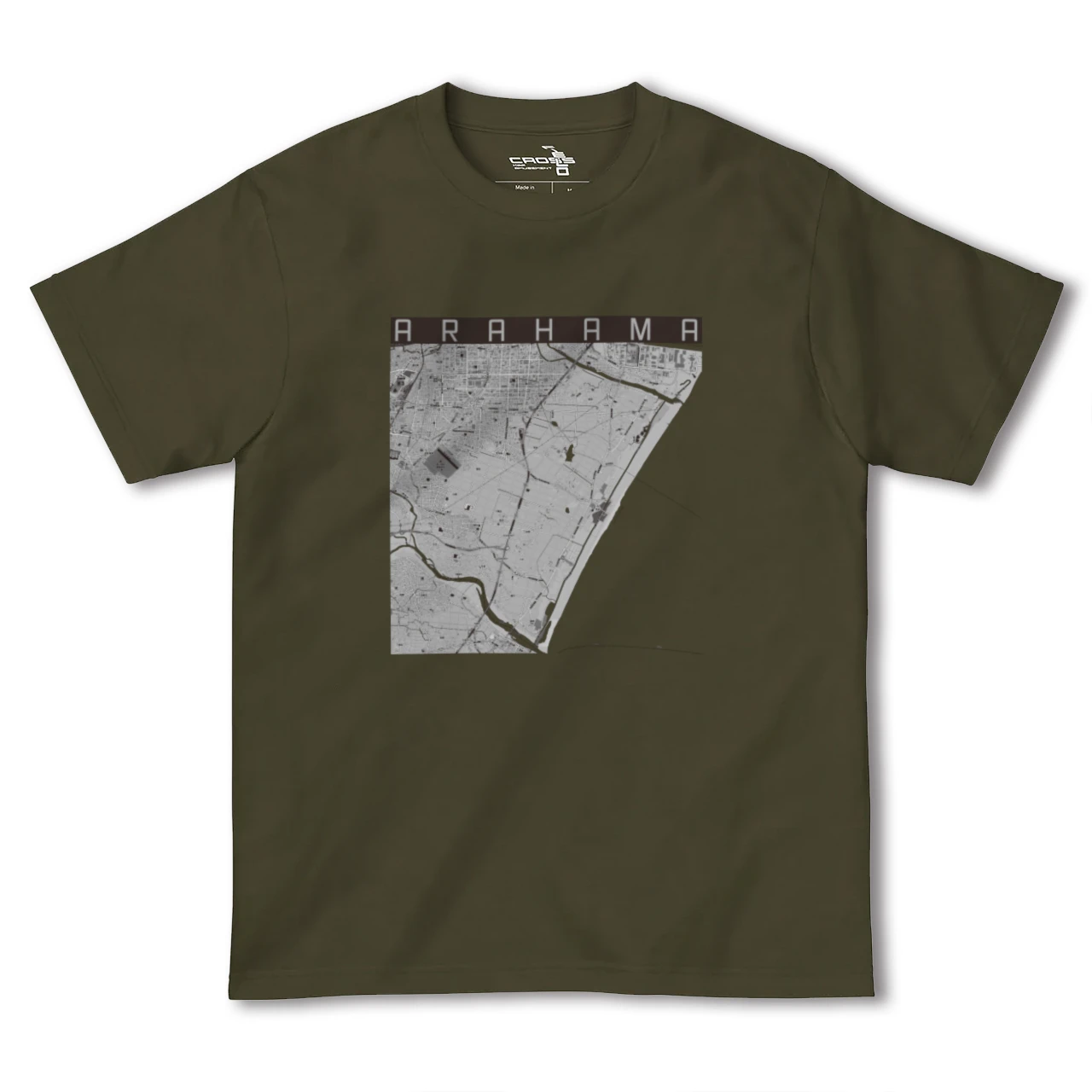 【荒浜(宮城県)】地図柄ヘビーウェイトTシャツ
